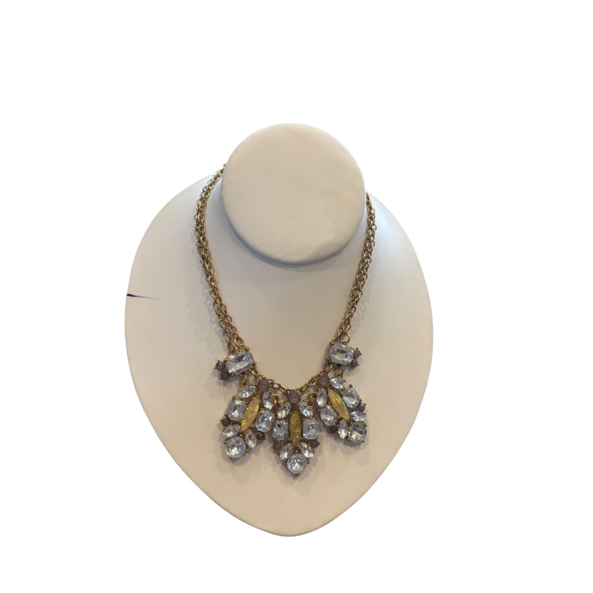 Other Vintage Statement Rhinestone Necklace With Gold Chain & Crys Size ONE SIZE - 1 Thumbnail