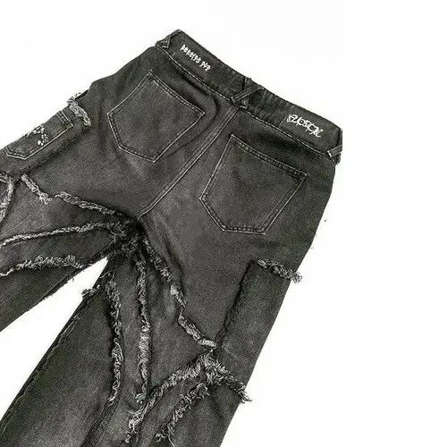 VIBE Oversize Jeans Hip Hop Casual Loose Wide Leg Punk Rock Style Size US 32 / EU 48 - 8 Thumbnail