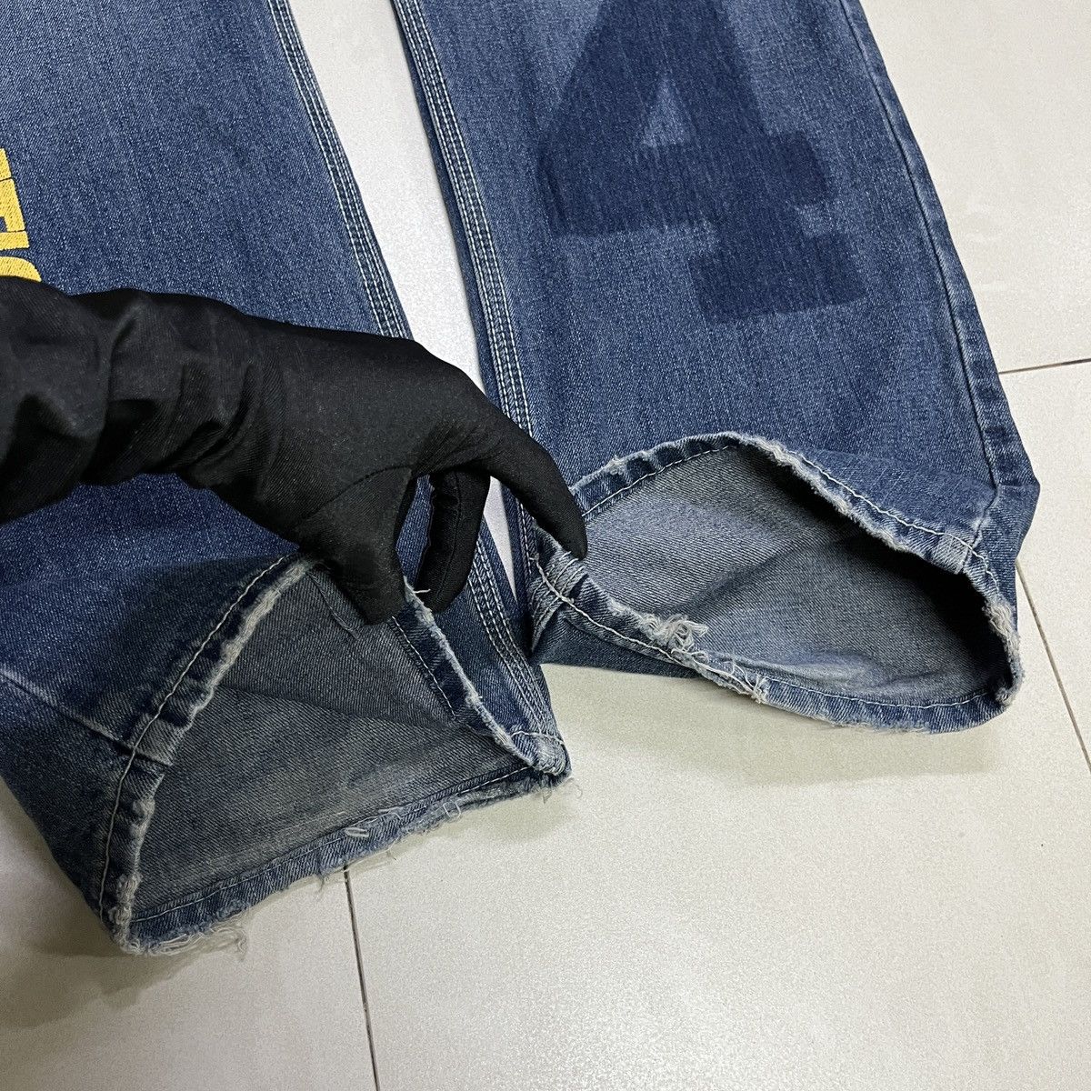 If Six Was Nine × Japanese Brand × PPFM Real B Voice Baggy Printed Jeans Size US 31 - 3 Thumbnail