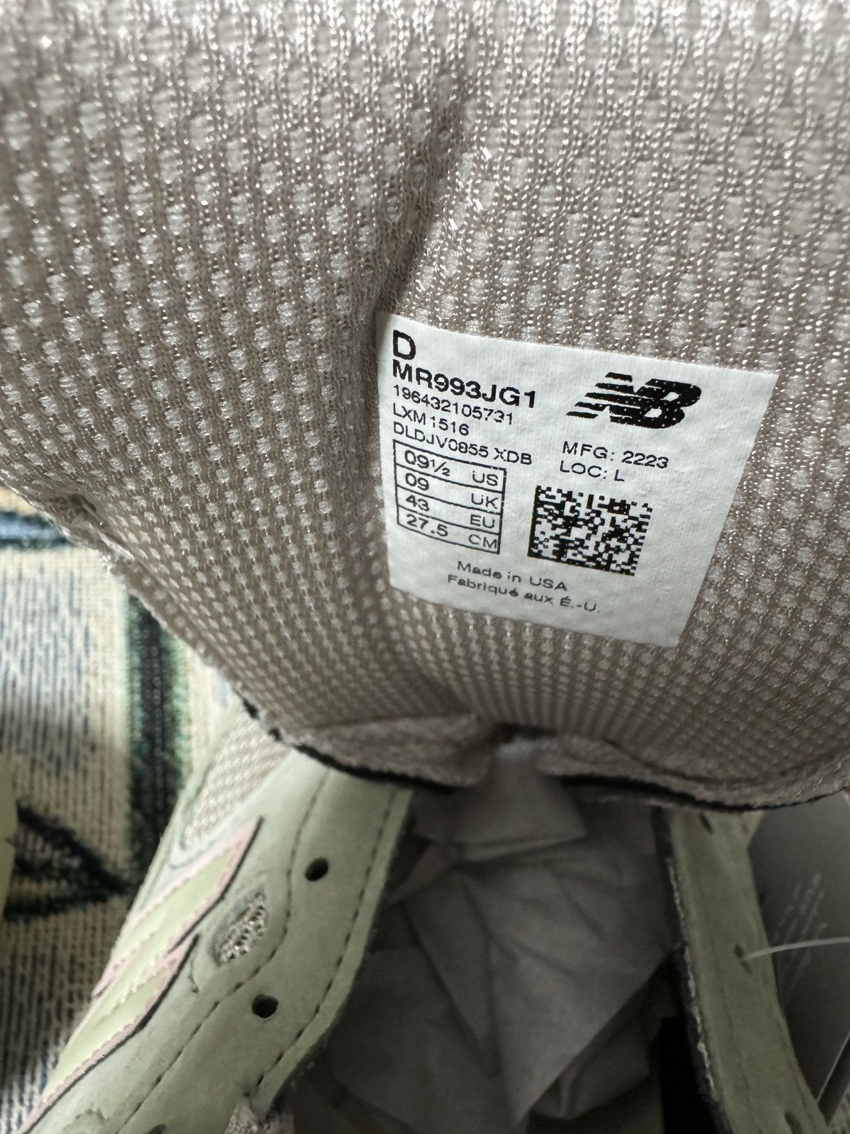 Joe Freshgoods NEW BALANCE X JFG 993 PERFORMANCE ART SAGE Size US 9.5 / EU 42-43 - 7 Thumbnail