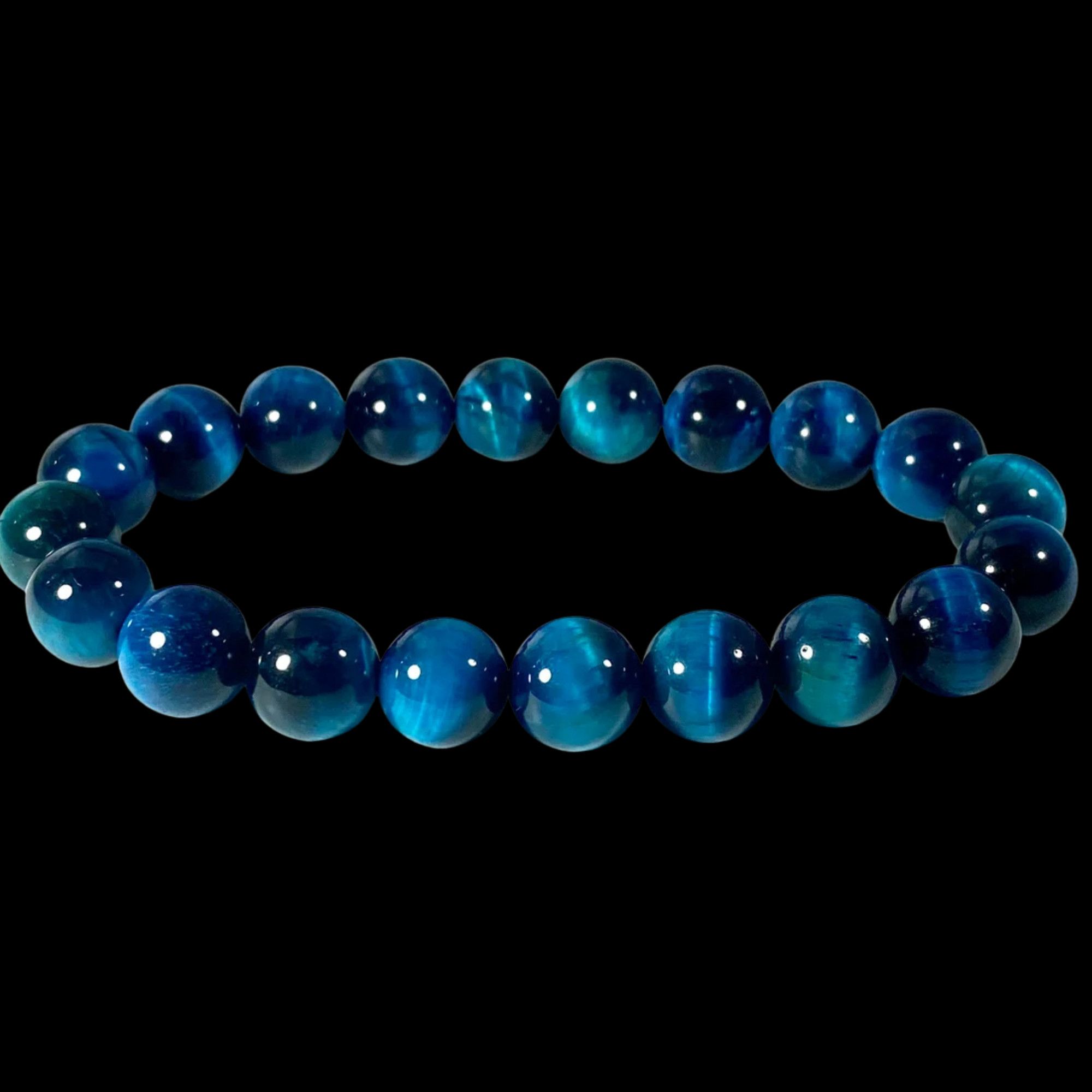 Other Blue Tiger Eye Bracelet | Natural Deep Blue Stone Size ONE SIZE - 2 Thumbnail