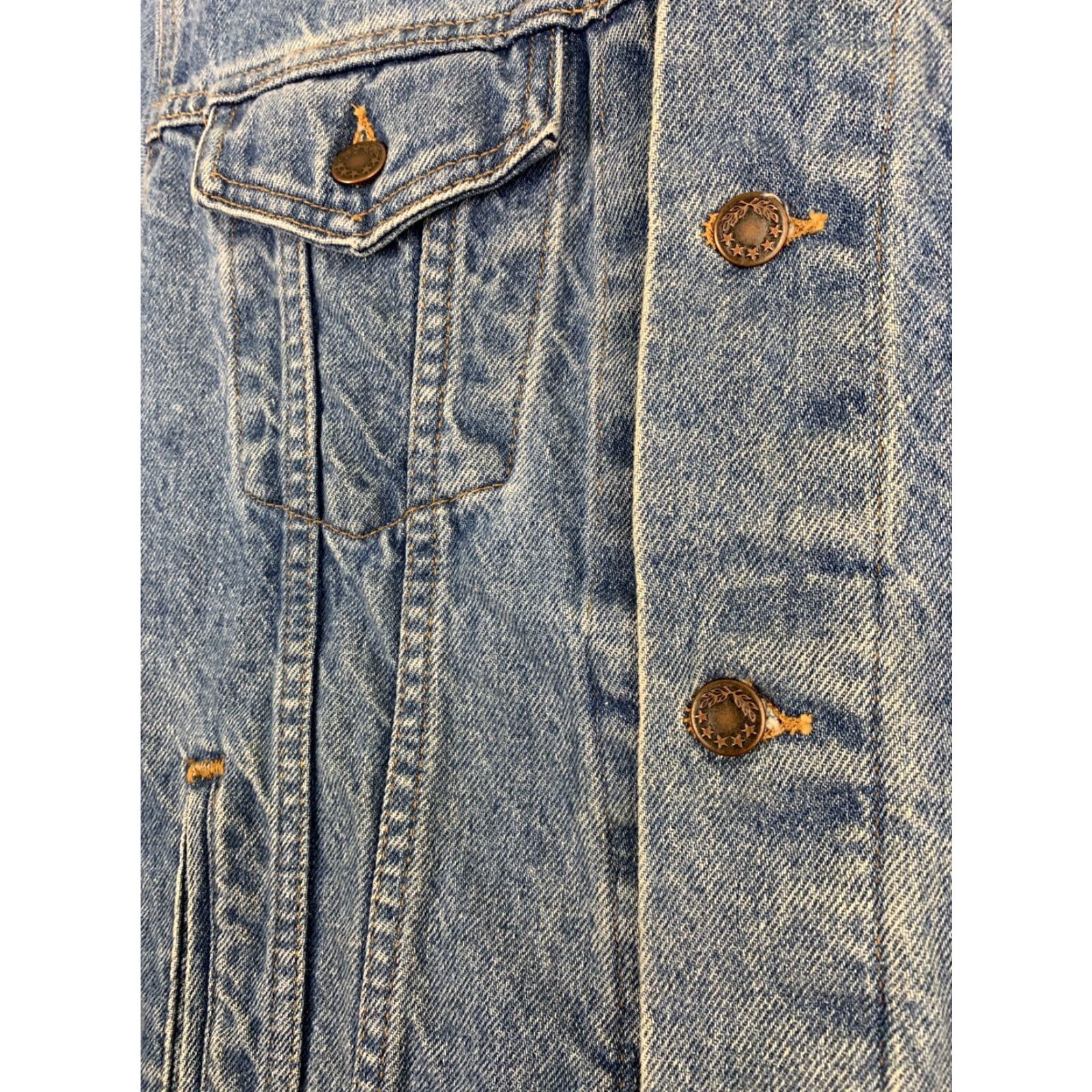 Vintage VINTAGE Three Rivers Denim Jacket Mens Large Blue USA Jean Jacket Men Size US 33 - 6 Thumbnail