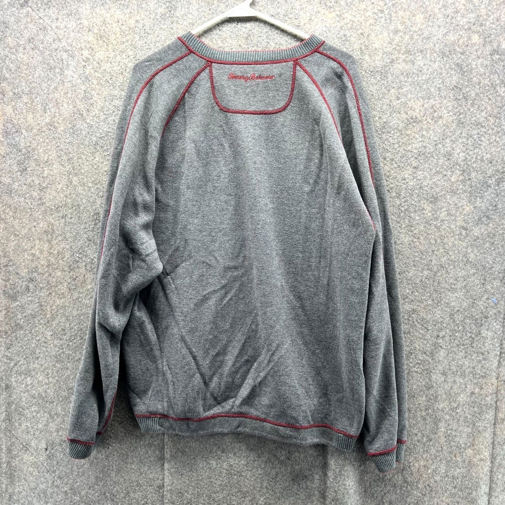 Tommy Bahama VINTAGE Tommy Bahama Sweater Shirt Mens XL Pullover V-Neck Reversible Fleece Red Size US XL / EU 56 / 4 - 3 Thumbnail