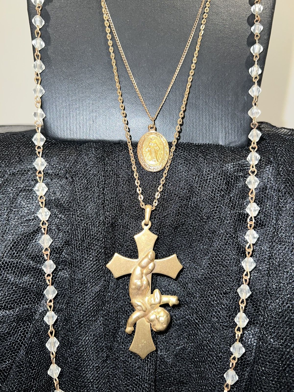 Japanese Brand Vintage Falling Angel Layered necklace 🧝🏻‍♀️ Size ONE SIZE - 6 Thumbnail