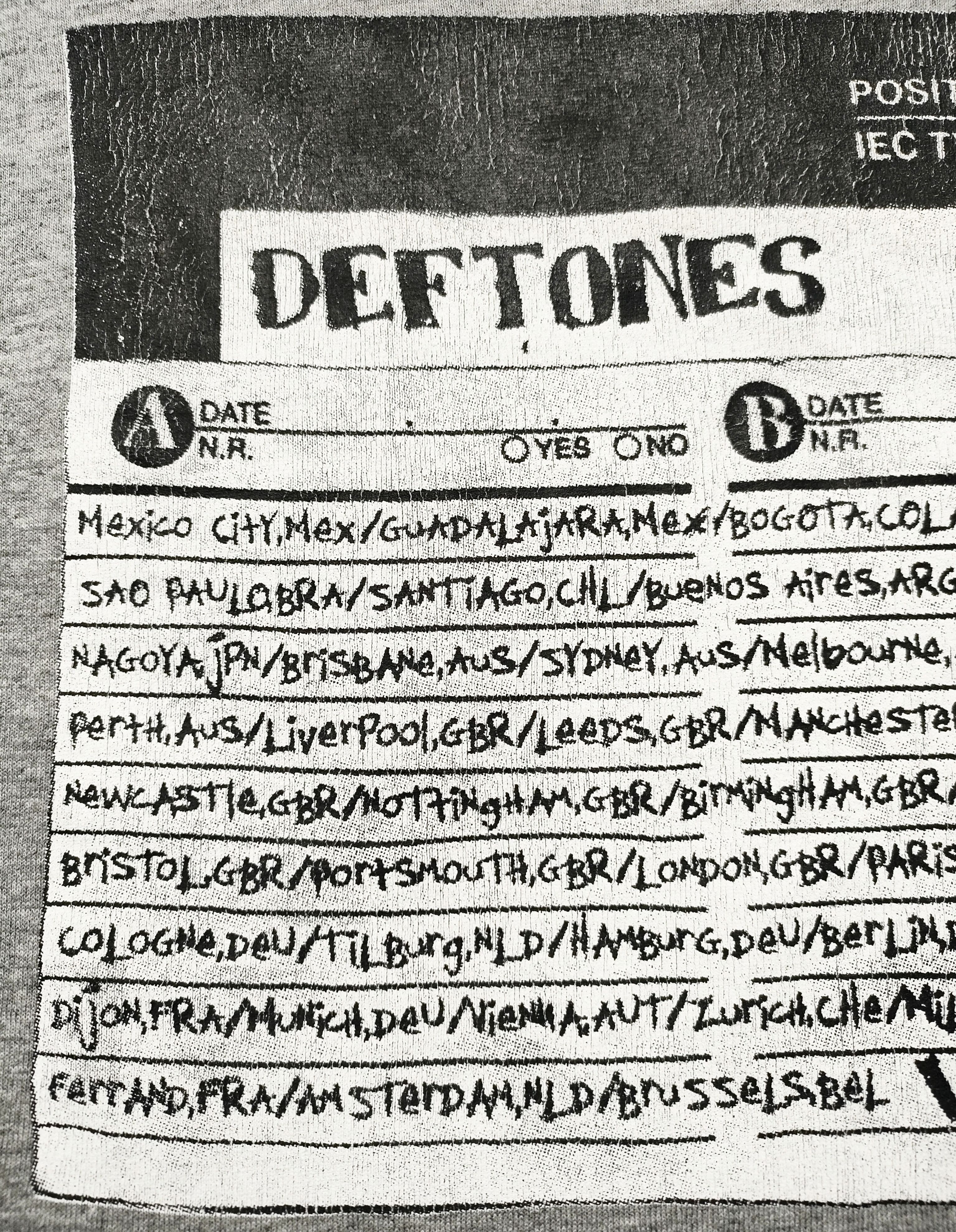 Band Tees DEFTONES 'WORLD TOUR 2007' Vintage Band T-Shirt Size US L / EU 52-54 / 3 - 14 Thumbnail