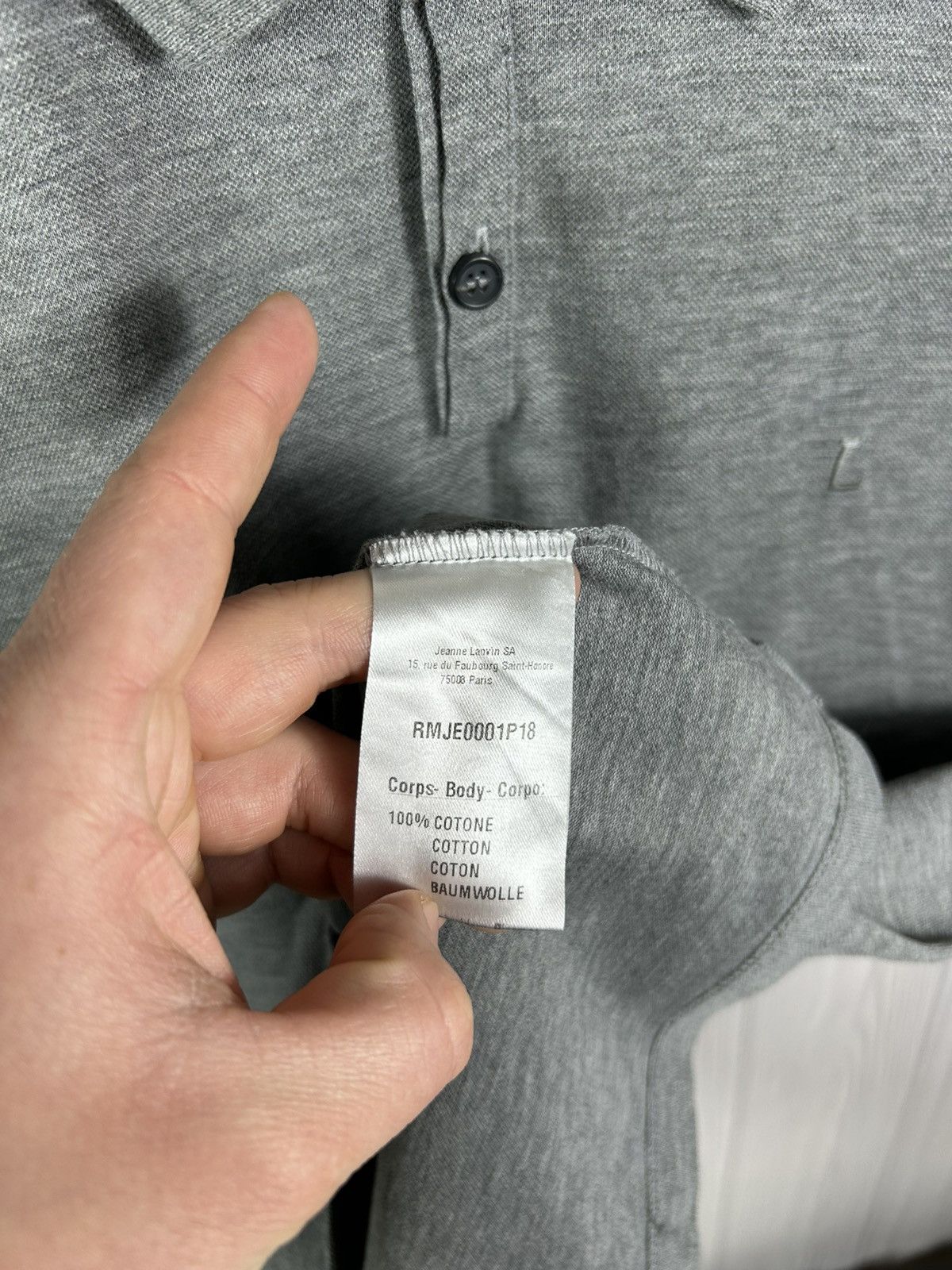 Lanvin LANVIN Made In Italy 2 Buttons Embroidered Logo Polo Size L Size US L / EU 52-54 / 3 - 9 Thumbnail