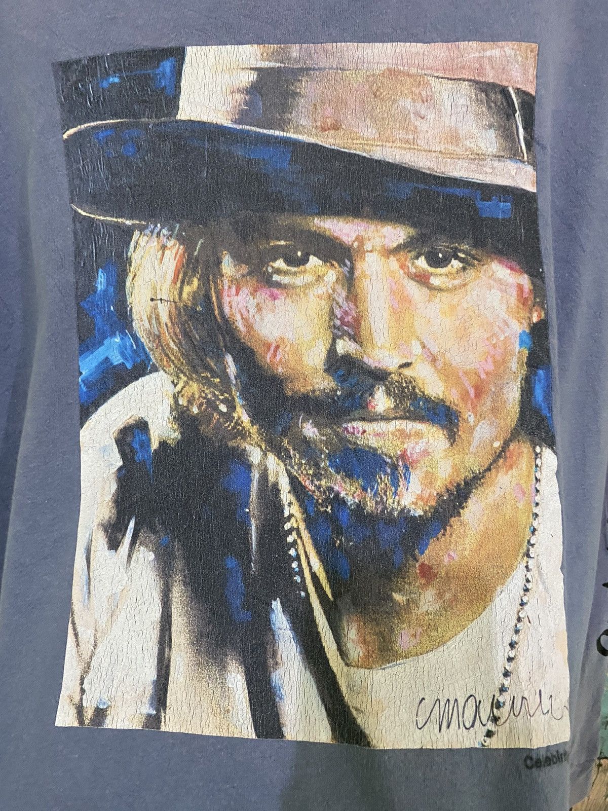 Fuck Art, Make Tees Actor Johnny Depp by Sidney Maurer Longsleeve Photo Tee Size US L / EU 52-54 / 3 - 5 Thumbnail