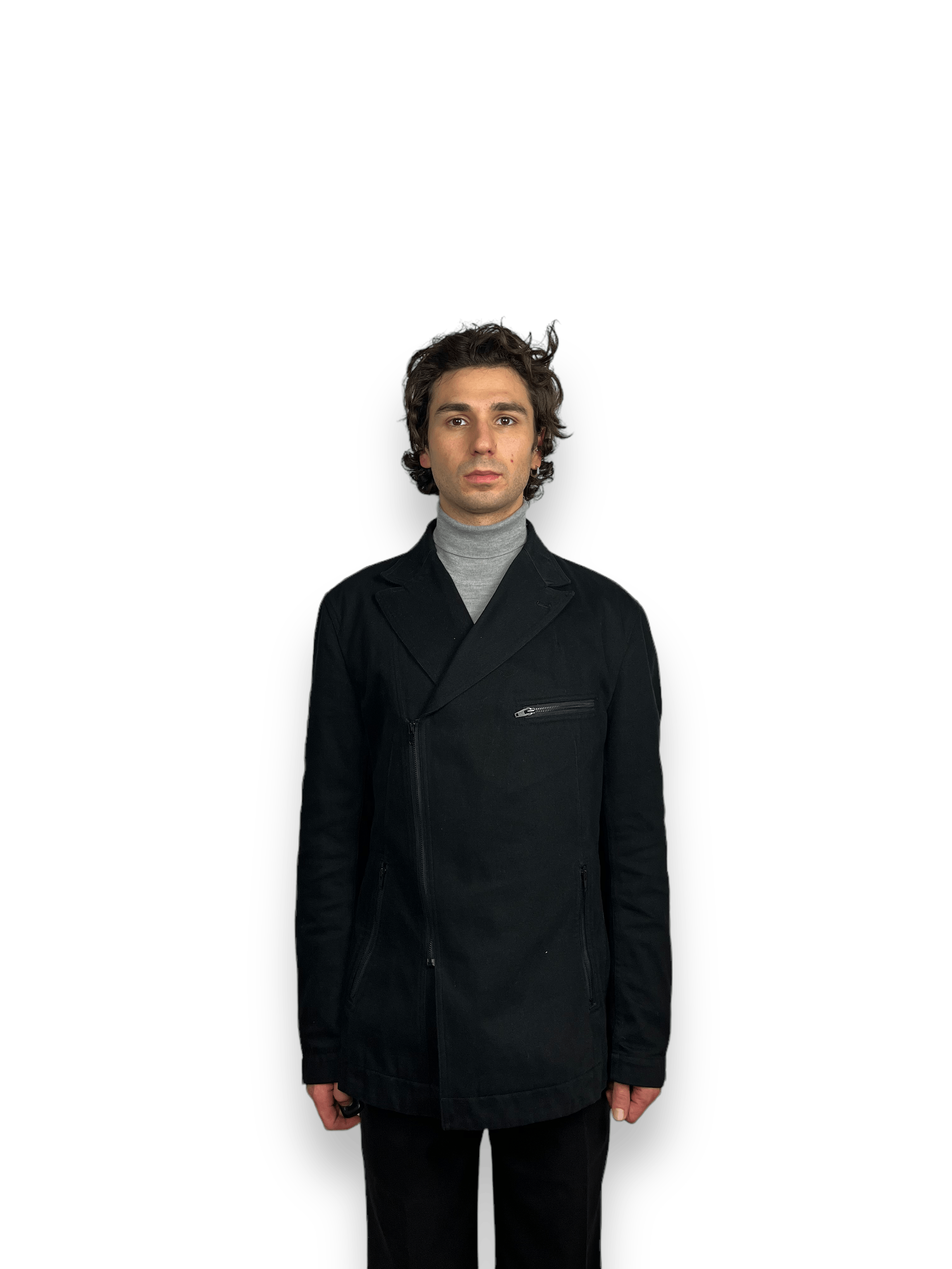 image of Issey Miyake Fw03 Runway Lightweight Jacket in Black, Men's (Size 2XL)