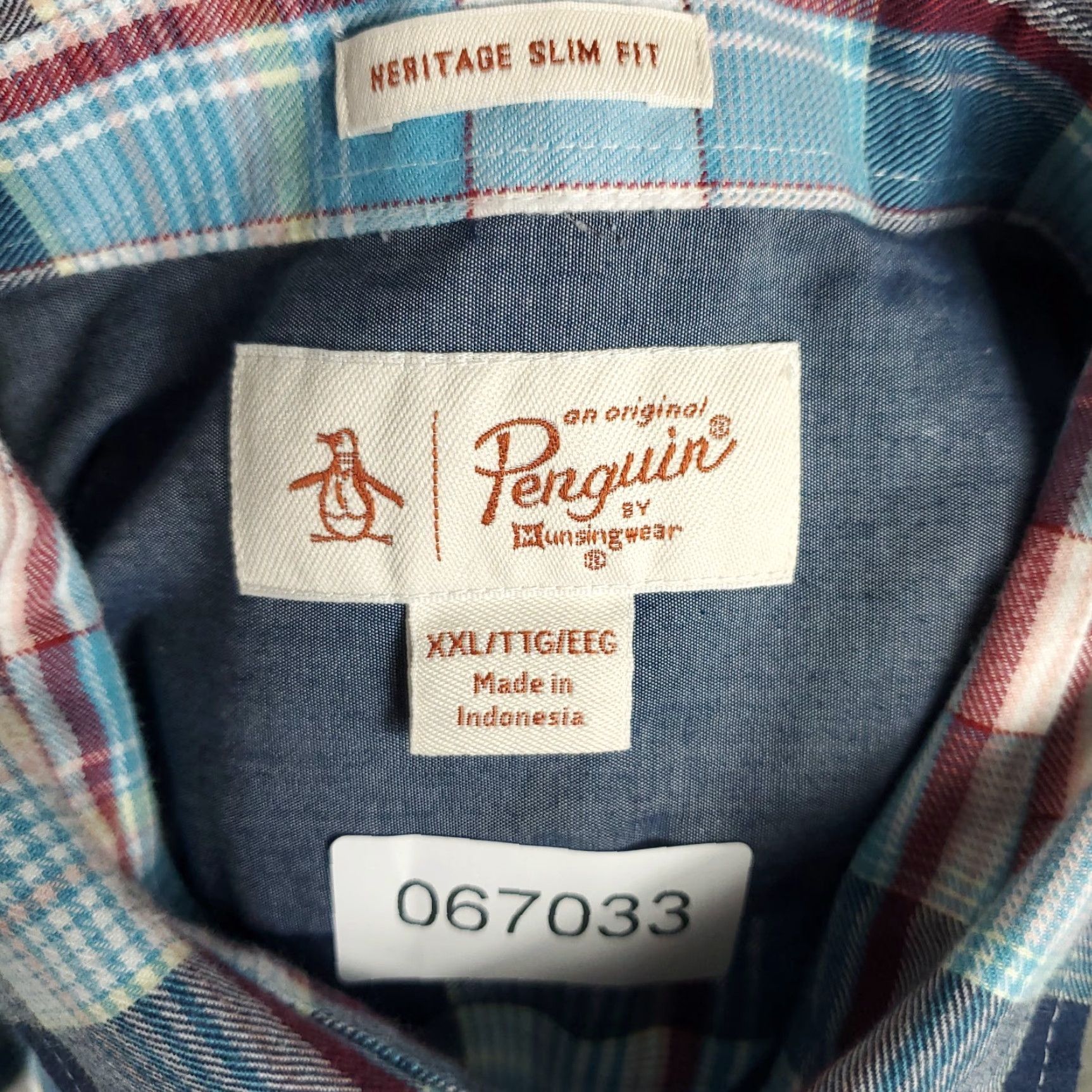 Original Penguin Penguin Original Shirt Mens 2XL Blue Plaid Short Sleeve Button-Up Casual Business Formal Party/Cocktail Workwear 2XL Mens Blue Penguin Shirt Size US XXL / EU 58 / 5 - 6 Thumbnail