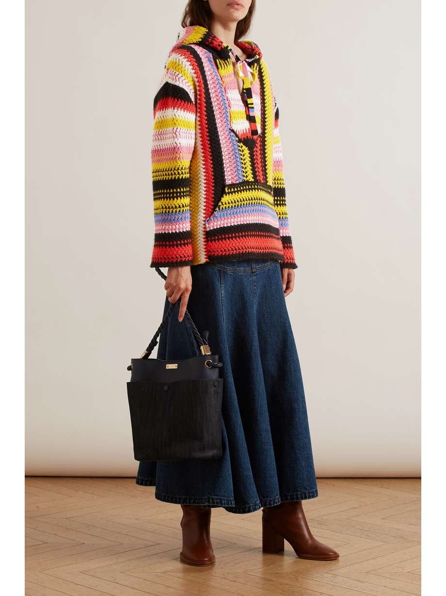 Chloe o1y0825 Cashmere Blend Hooded Sweater in Multicolor Size XS / US 0-2 / IT 36-38 - 4 Thumbnail