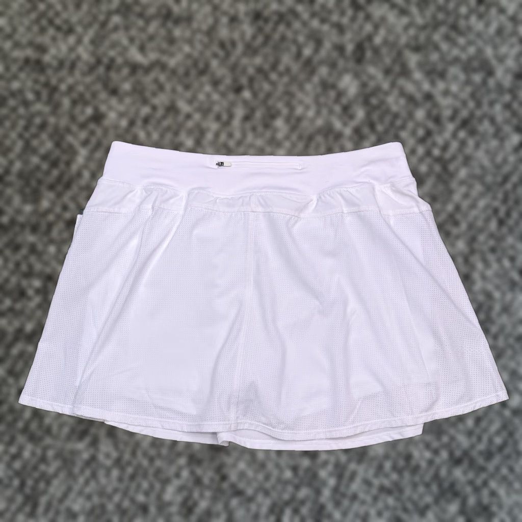 Vintage MTA Sport Skort Womens 1X White High Rise Stretch Zip Pocket New Size ONE SIZE - 1 Thumbnail