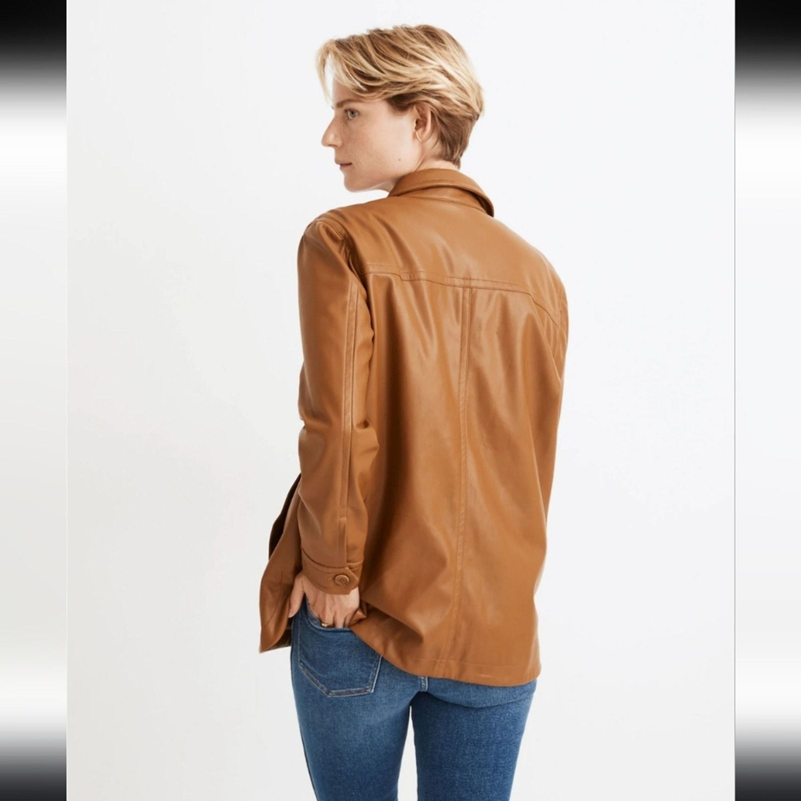 Madewell Madewell Vegan Leather Chore Jacket Size XS Minimalist Size XS / US 0-2 / IT 36-38 - 3 Thumbnail