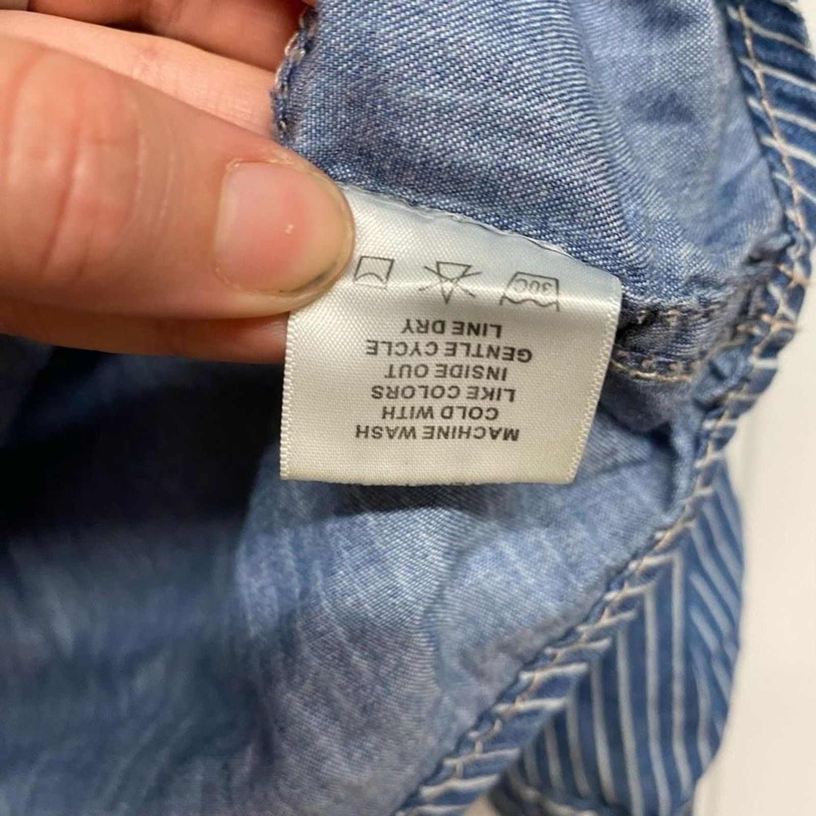 7 For All Mankind 7 for All Mankind BUTTON DENIM SHIRT STRIPE, Sz Medium Size M / US 6-8 / IT 42-44 - 6 Thumbnail