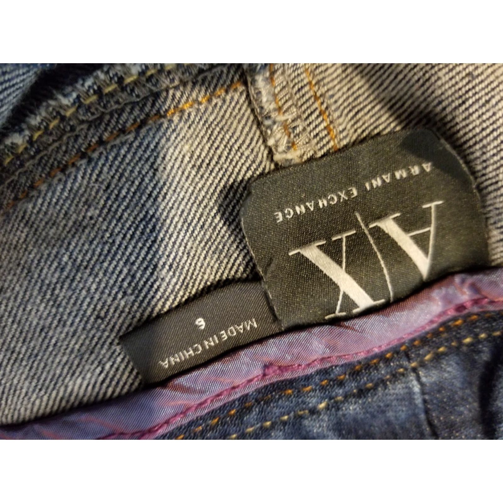 American Eagle Outfitters Womens Armani Exchange AX Denim Shorts 6 Jean Blue Denim Cut-Off Womens 6 Blue AX Jeans Shorts Size 28" / US 6 / IT 42 - 4 Thumbnail
