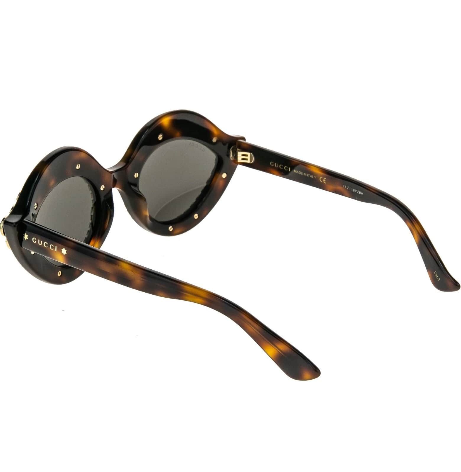 Gucci GUCCI GG0045S CRYSTAL 0045 LIPS Cat Eye Havana Sunglasses Size ONE SIZE - 8 Thumbnail