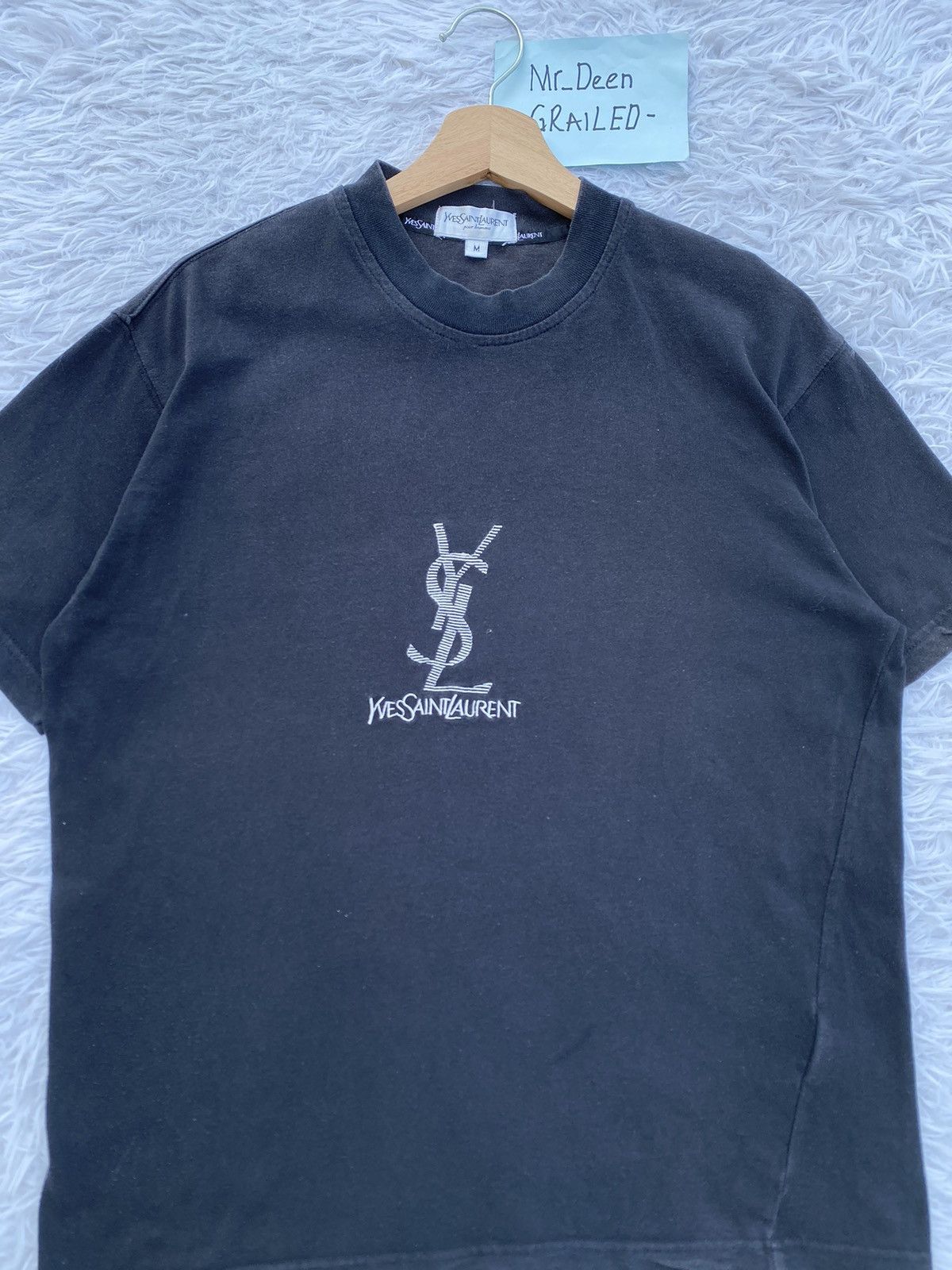 Yves Saint Laurent Rare Vintage Yves Saint Laurent YSL Spellout Tshirt Size US M / EU 48-50 / 2 - 6 Thumbnail