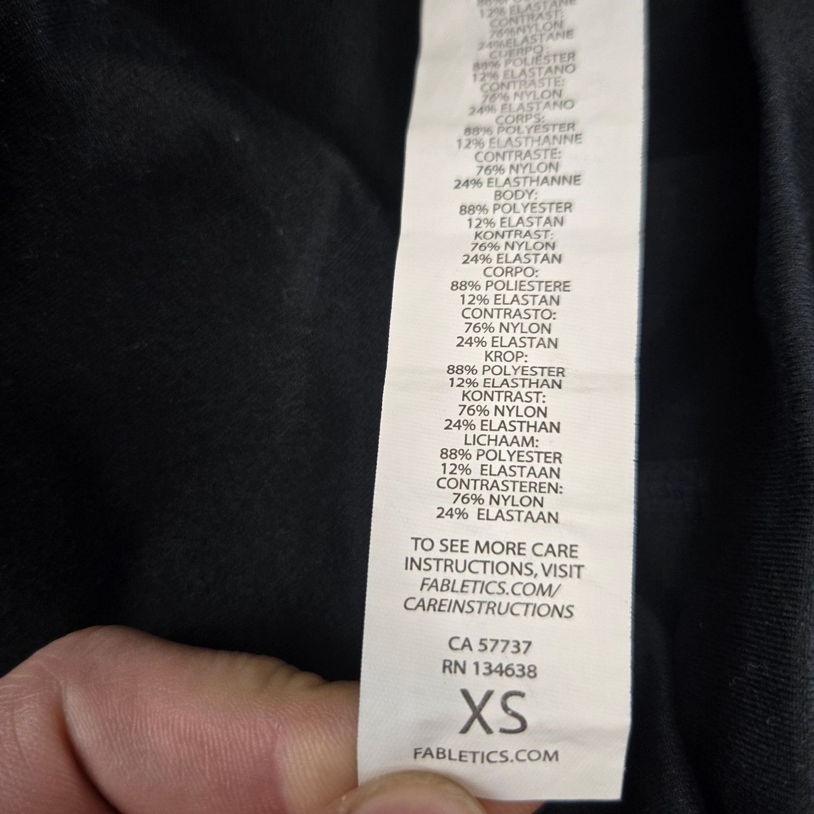 Fabletics Black Mesh Define Power Hold Skinny 7/8 Leggings Size XS Size 26" / US 2 / IT 38 - 7 Thumbnail