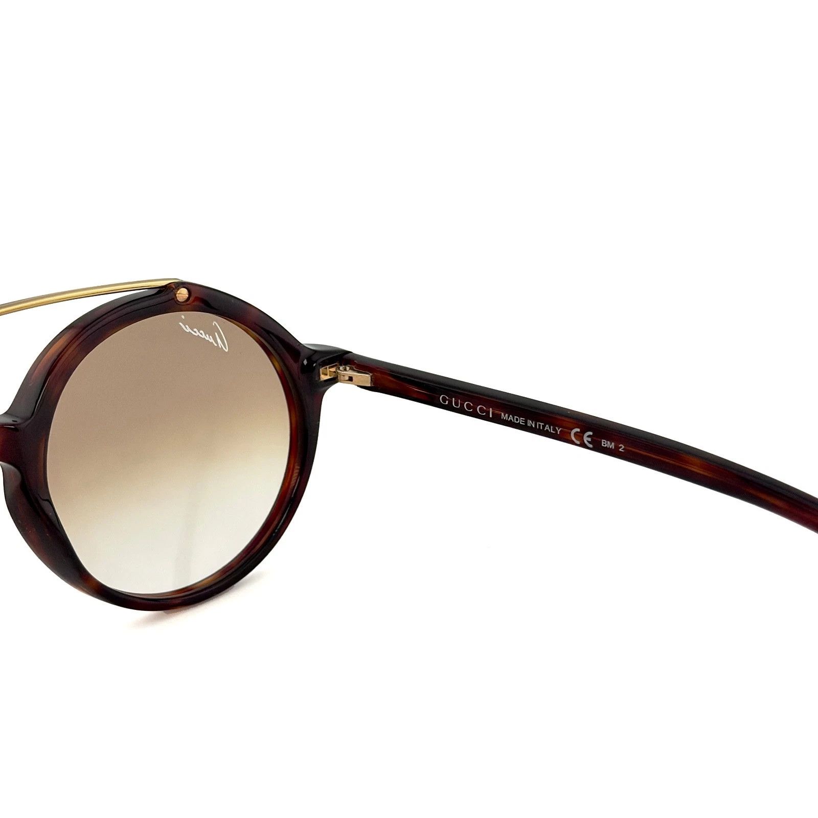 Gucci GUCCI GG3602 Round Dark Tortoise Brown Retro Sunglasses 3602 Size ONE SIZE - 7 Thumbnail