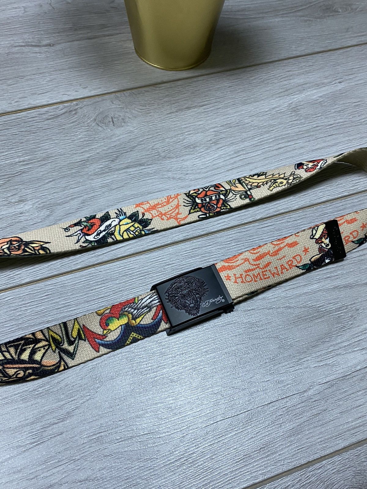 Ed Hardy Ed Hardy vintage sea 🌊 ship overprint skull belt Size ONE SIZE - 3 Thumbnail