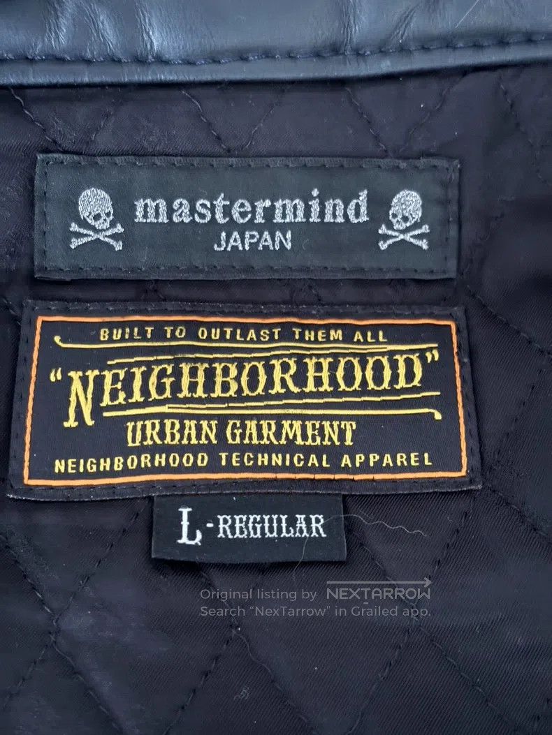 Neighborhood Neighborhood Horsehide Leather Jacket, Navy Blue Size US L / EU 52-54 / 3 - 8 Thumbnail