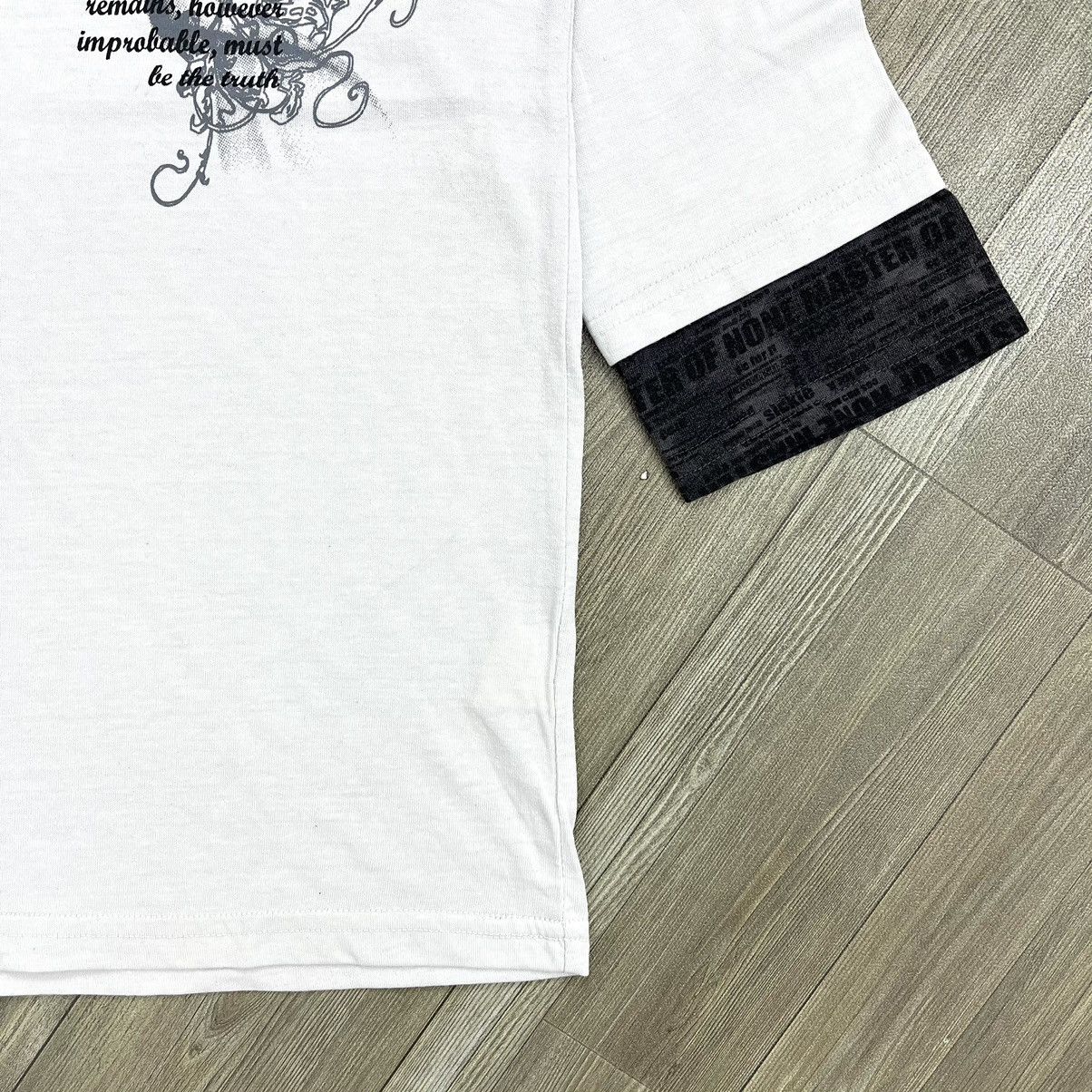If Six Was Nine × Japanese Brand × Le Grande Bleu (L.G.B.) Y2K Beaumere Poem Skulls Punk Grunge Reglan Tee Ifsixwasnine Size US L / EU 52-54 / 3 - 8 Thumbnail