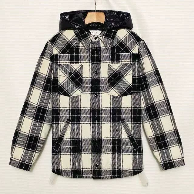 Celine CELINE Men's Classic Plaid Wool Hooded Jacket Size US M / EU 48-50 / 2 - 1 Thumbnail