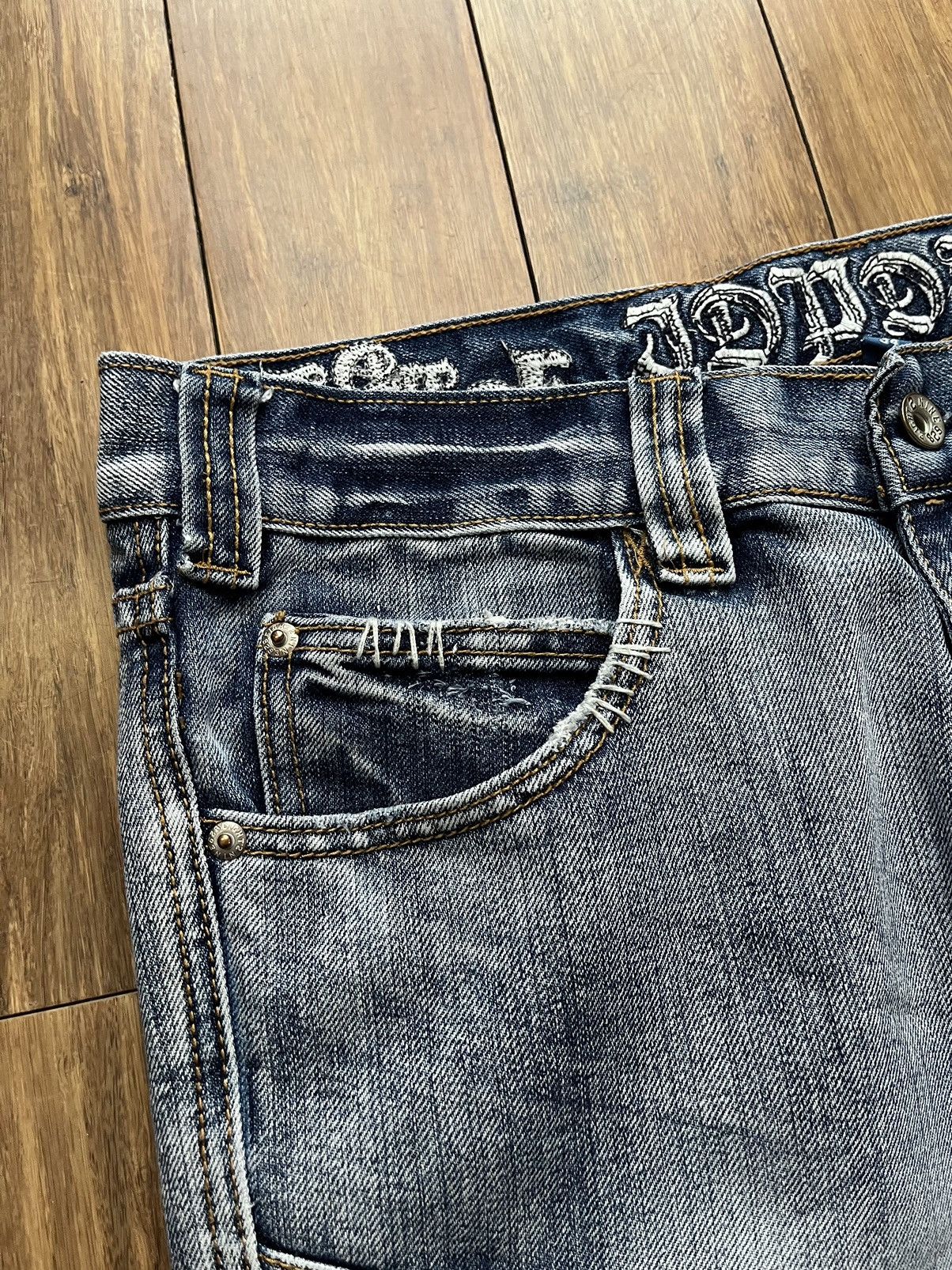 Japanese Brand VINTAGE WIDE LEG JEANS Y2K Size US 33 - 7 Thumbnail