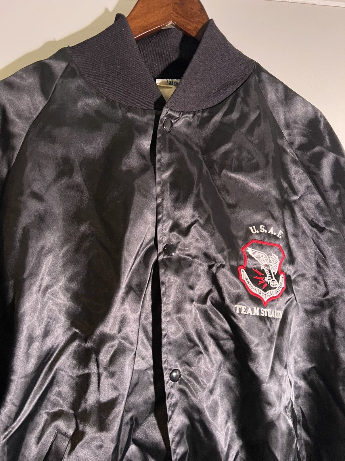Vintage 80’s 90’s Vintage F-117A Stealth Fighter Jet Retro Jacket Size US XXL / EU 58 / 5 - 6 Thumbnail