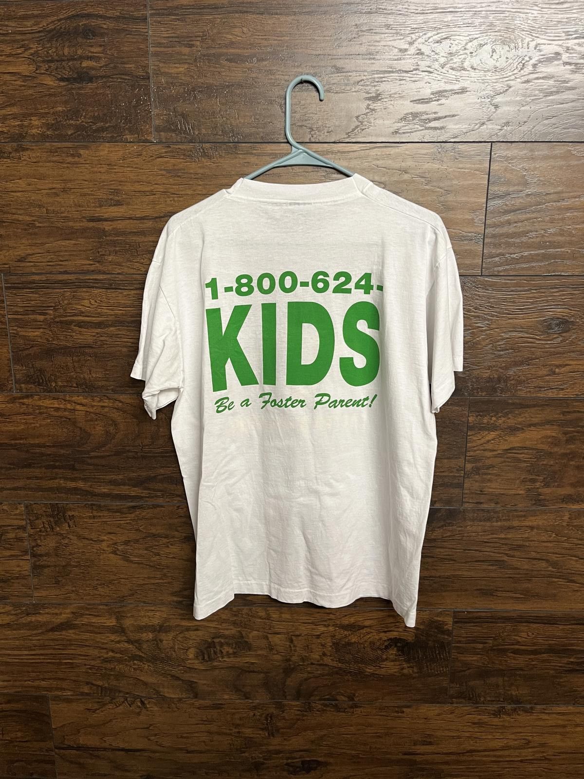 Fruit Of The Loom VTG Foster Parenting T-shirt Fish Hooked - Get Hooked -L Size US L / EU 52-54 / 3 - 2 Thumbnail