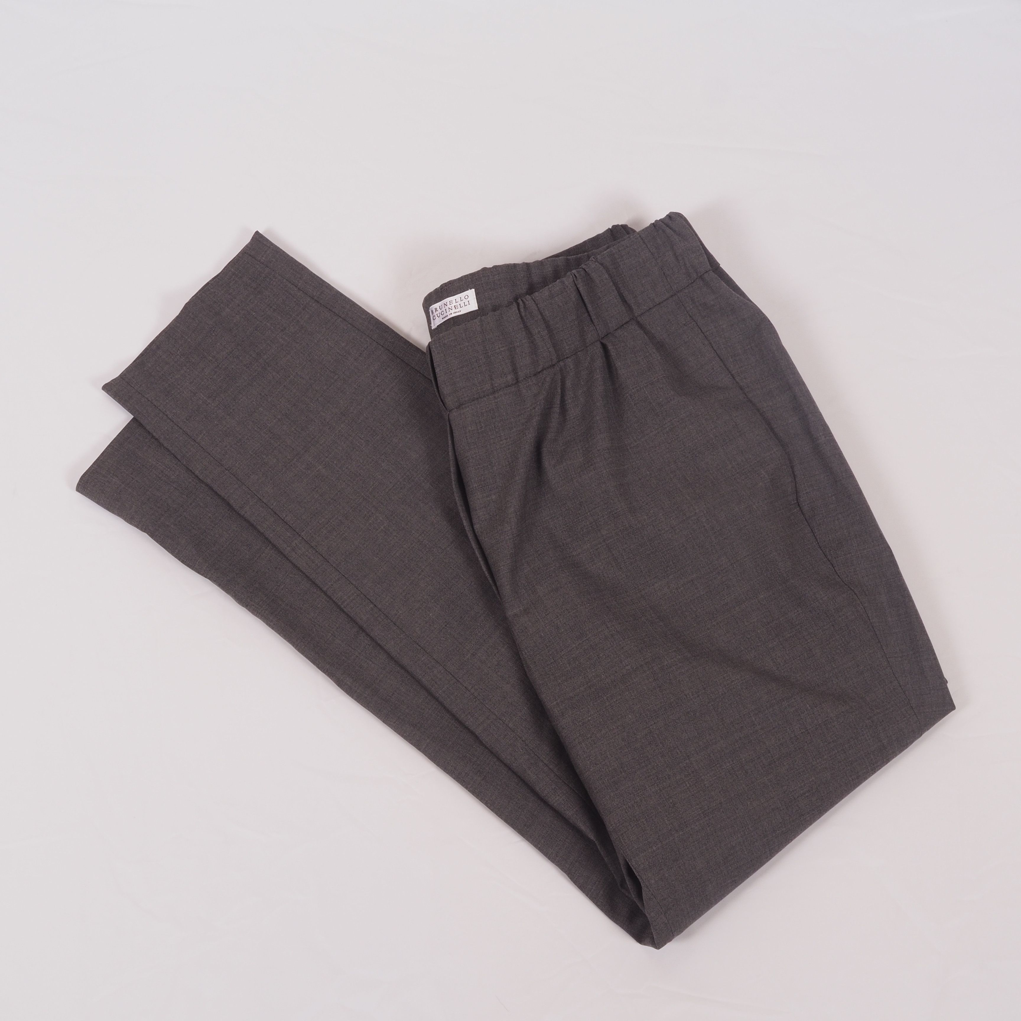 Brunello Cucinelli Brunello Cucinelli Wool Dress Pants Elastic Waist Tapered Size 30" / US 8 / IT 44 - 7 Thumbnail