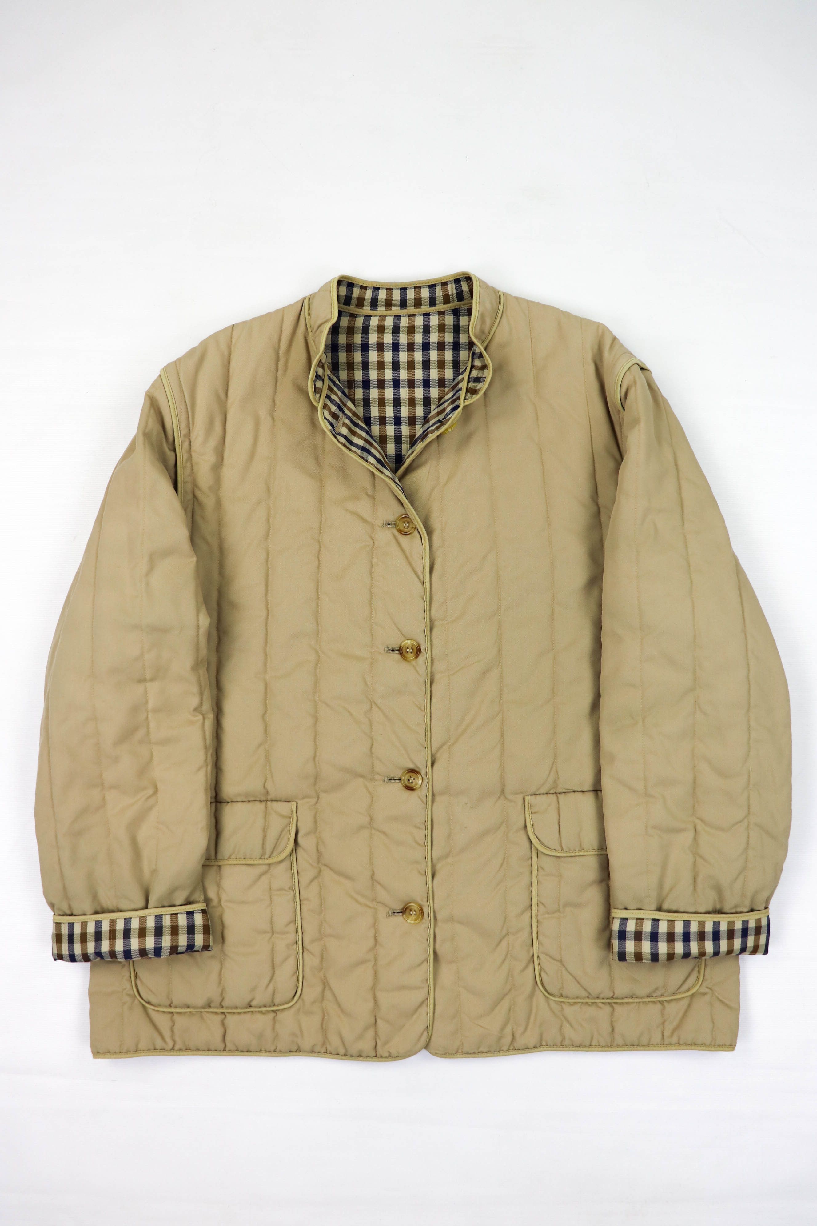 Aquascutum Aquascutum Vintage Checkered Liner Quilted Coat Jacket/Vest Size XL / US 12-14 / IT 48-50 - 1 Thumbnail