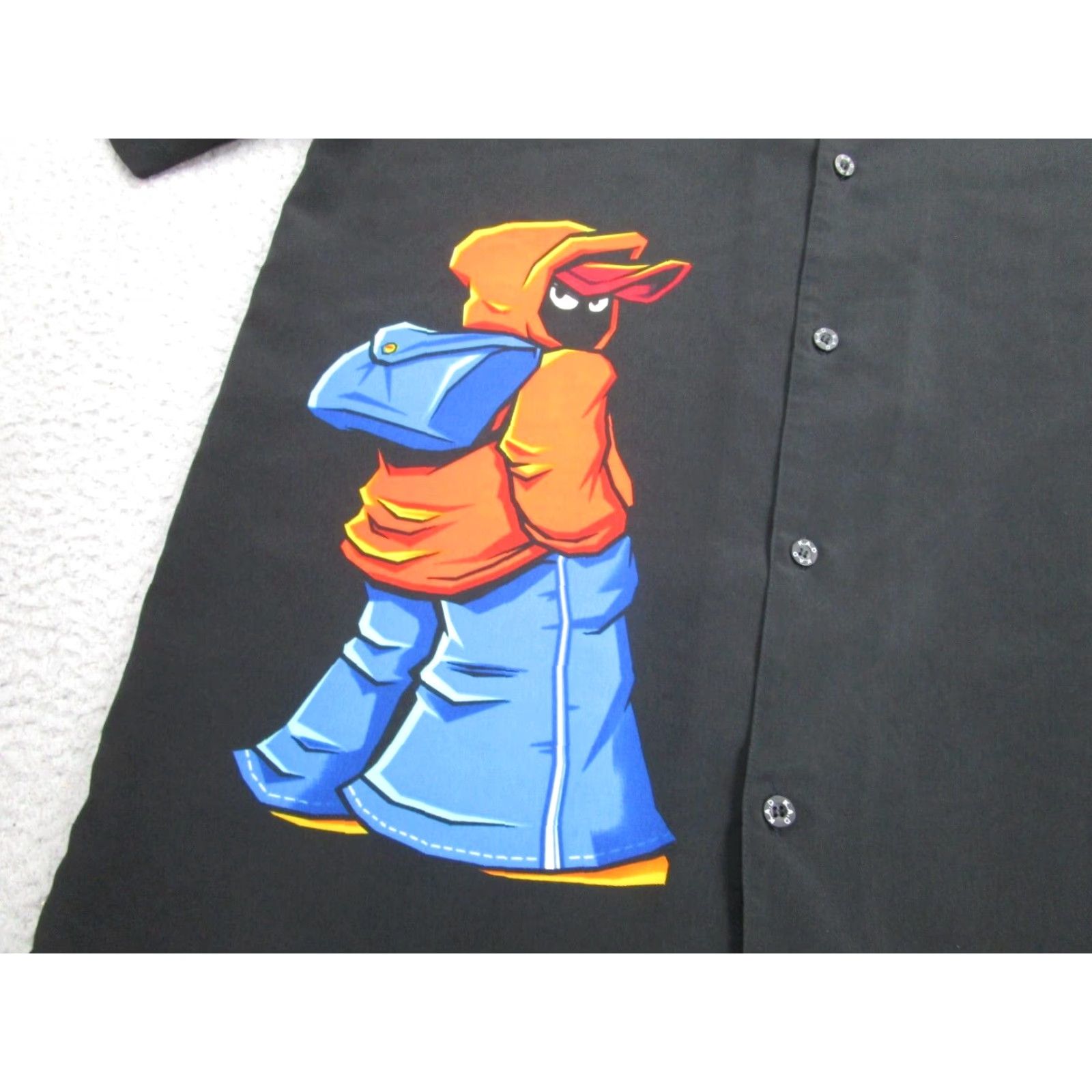 Vintage VINTAGE KAD Shirt mens M Black Graffiti Hip Hop Rap y2k Baggy 90s Size US M / EU 48-50 / 2 - 3 Thumbnail