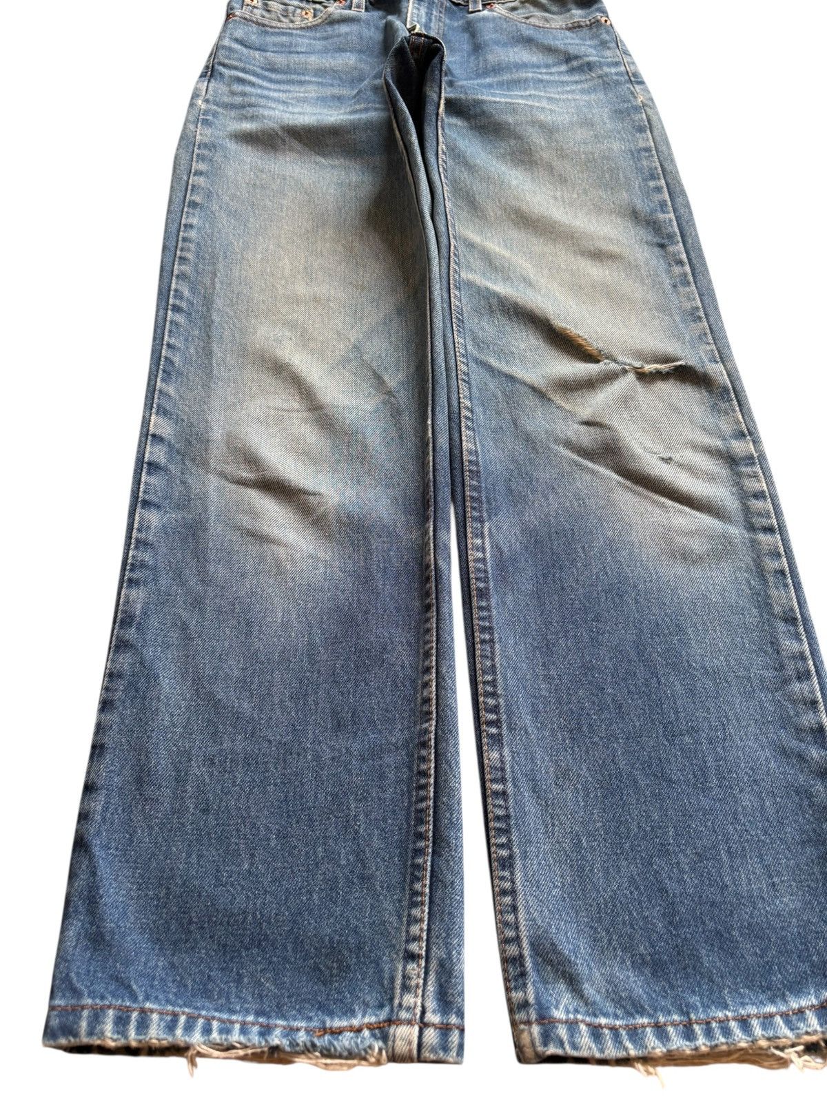 LVC × Levi's × Levi's Vintage Clothing Vintage 90s Levis 510 Mud Wash Distressed Ripped Jeans Size US 28 / EU 44 - 6 Thumbnail