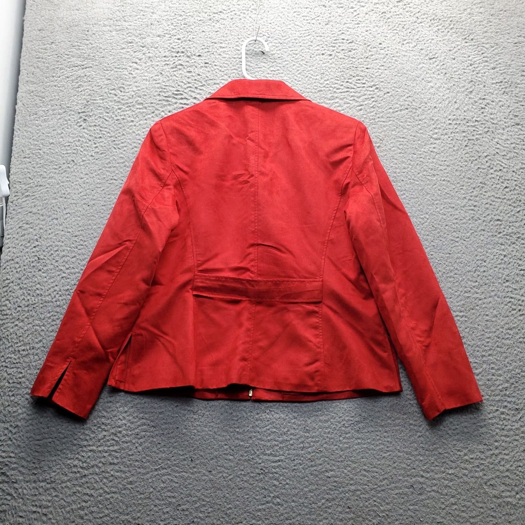 Evan Picone Evan-Picone Blazer Jacket Womens 12P Red Long Sleeve Notch Lapel Full Zip Dressy Blazer Jacket Women Size 12P Red Womens Size XL / US 12-14 / IT 48-50 - 2 Thumbnail