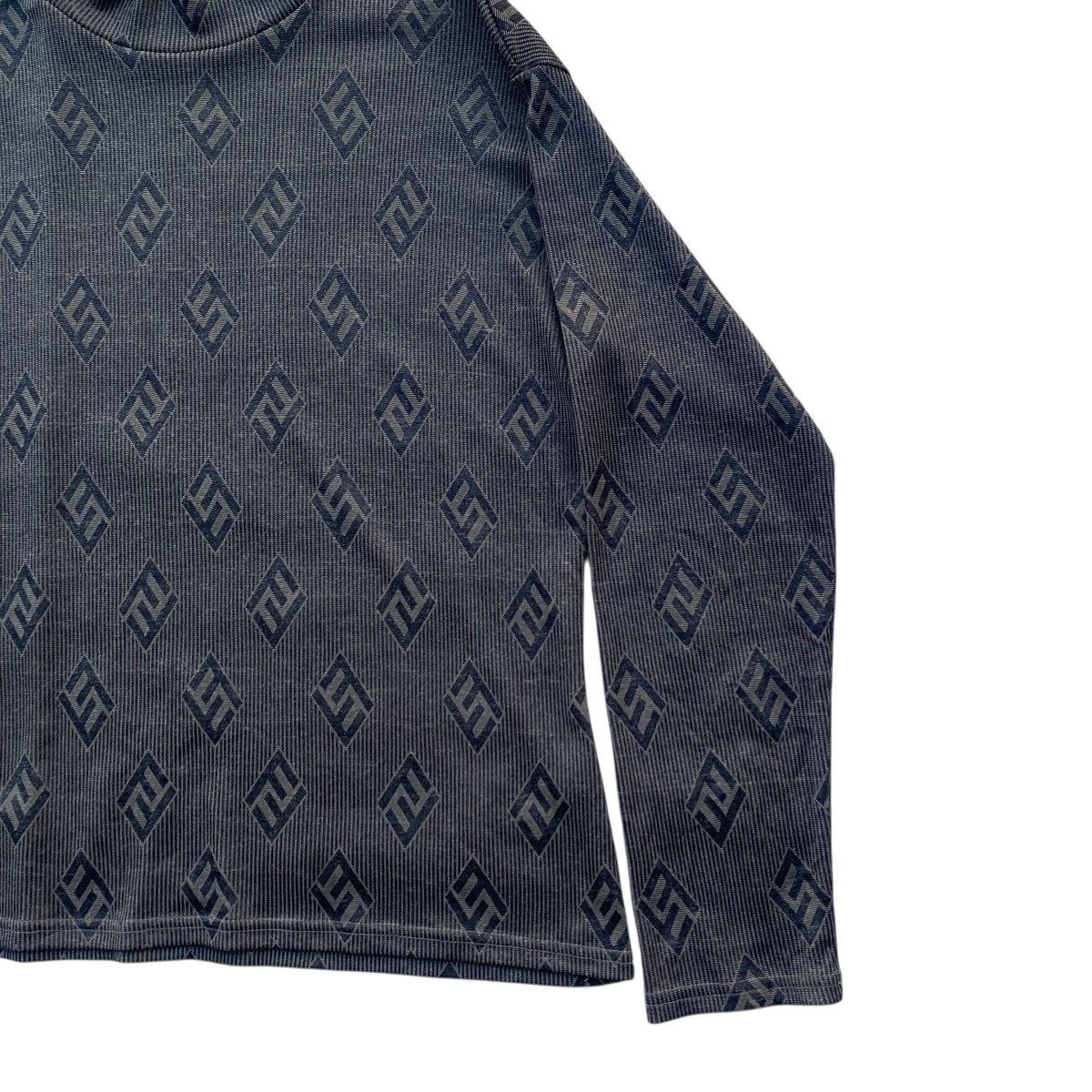 Fendi FENDI FF Full Monogram Zucca Print Mock Neck Top Long Sleeve Size S / US 4 / IT 40 - 6 Thumbnail