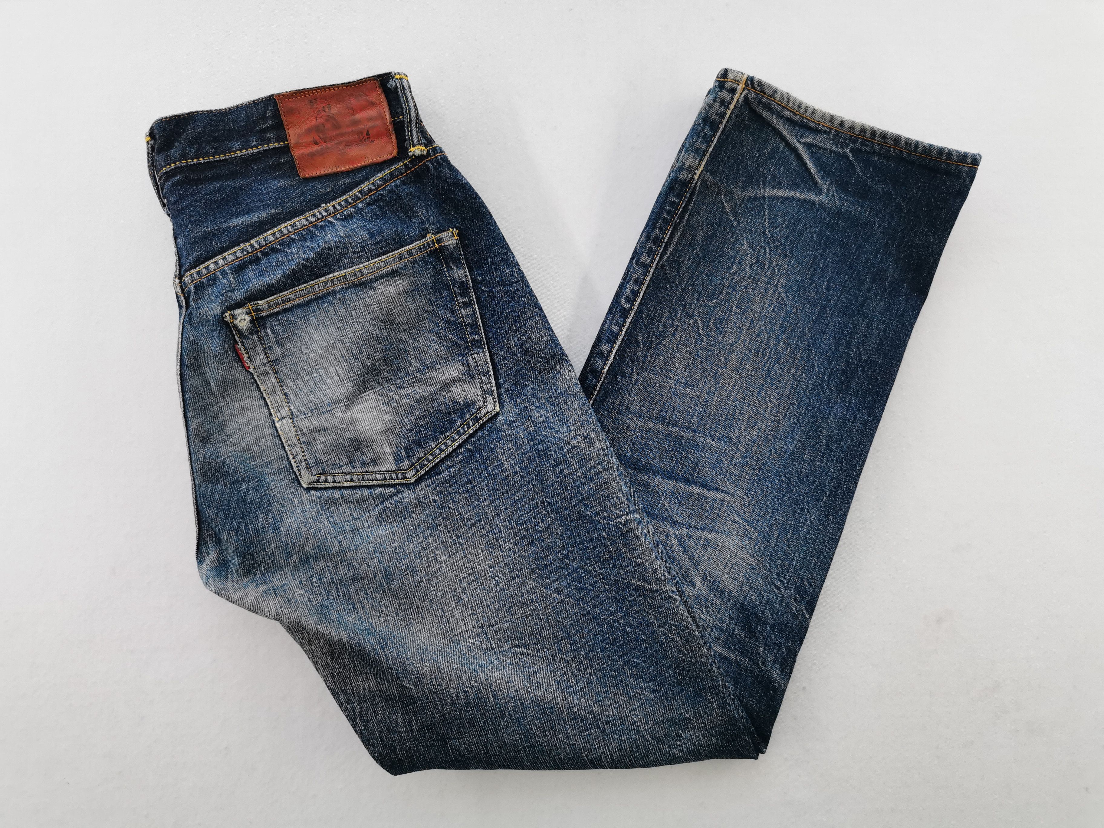 Distressed Evisu No 1 Special Lot 2000 Selvedge Denim