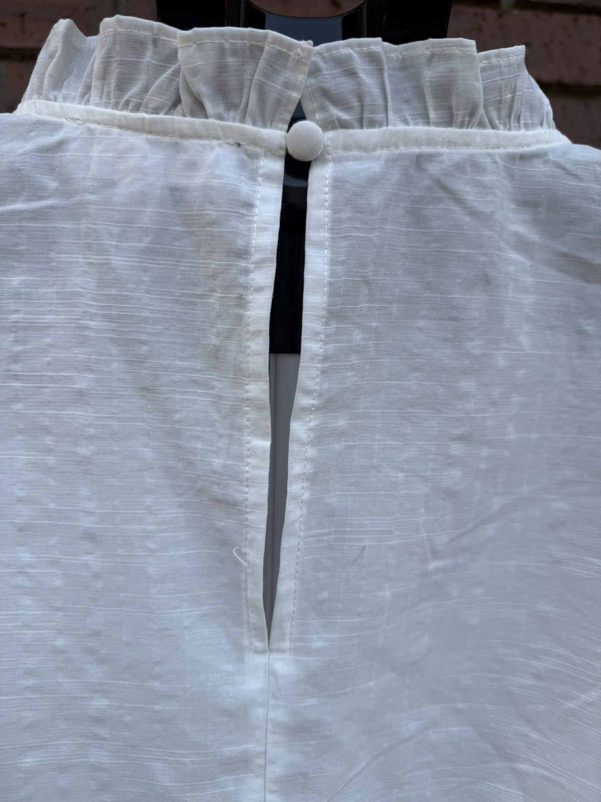 Other THML Blouse Embroidered Flutter Sleeve Top White Multicolor Size M / US 6-8 / IT 42-44 - 7 Thumbnail