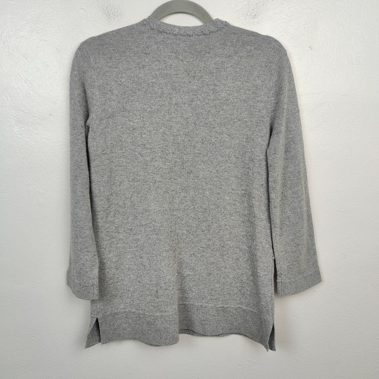 Tory Burch Tory Burch Cashmere Sweater Womens XS Gray Heather Size XS / US 0-2 / IT 36-38 - 6 Thumbnail