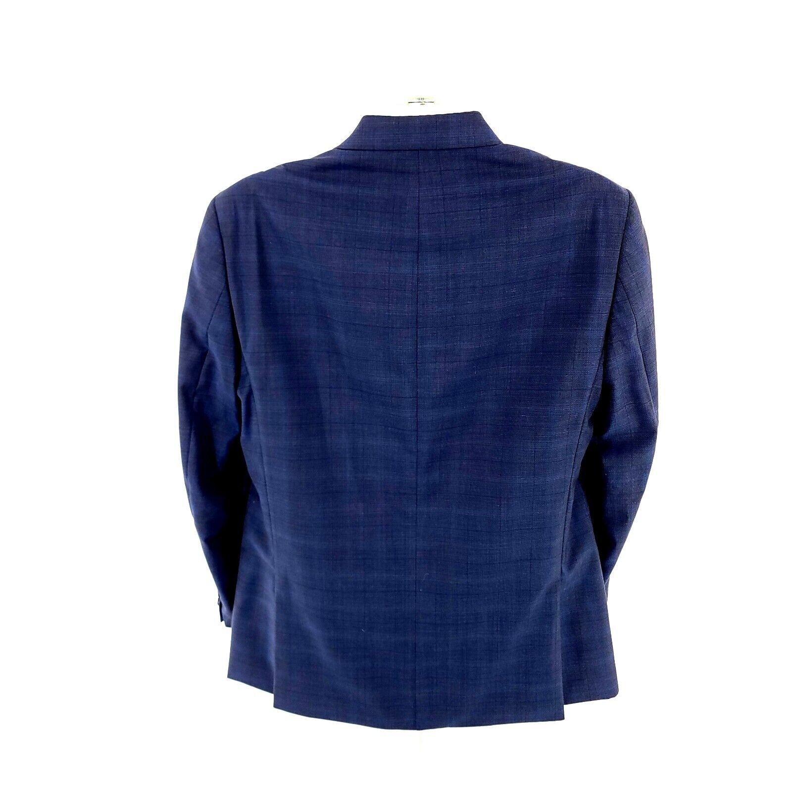 Calvin Klein Calvin Klein Wool 2 Button Blue Birdseye Windowpane Blazer 4 Size 42R - 7 Thumbnail