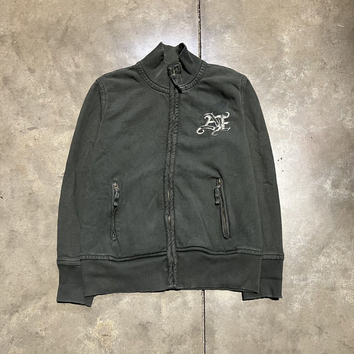 American Eagle Outfitters Vintage American Eagle Zip Up Sweatshirt Jacket Grunge Prep Size US L / EU 52-54 / 3 - 1 Thumbnail