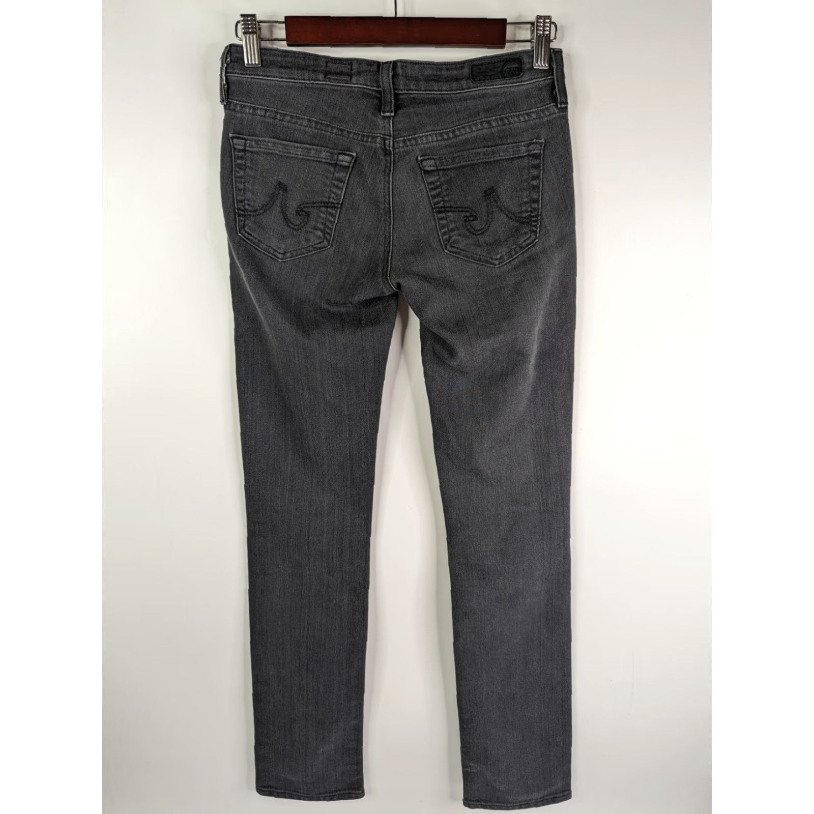 Vintage AG Adriano Goldschmied Jeans Womens Sz 25 The Stevie Slim Straight Low Rise Grey Size 42" / US 20 - 5 Thumbnail