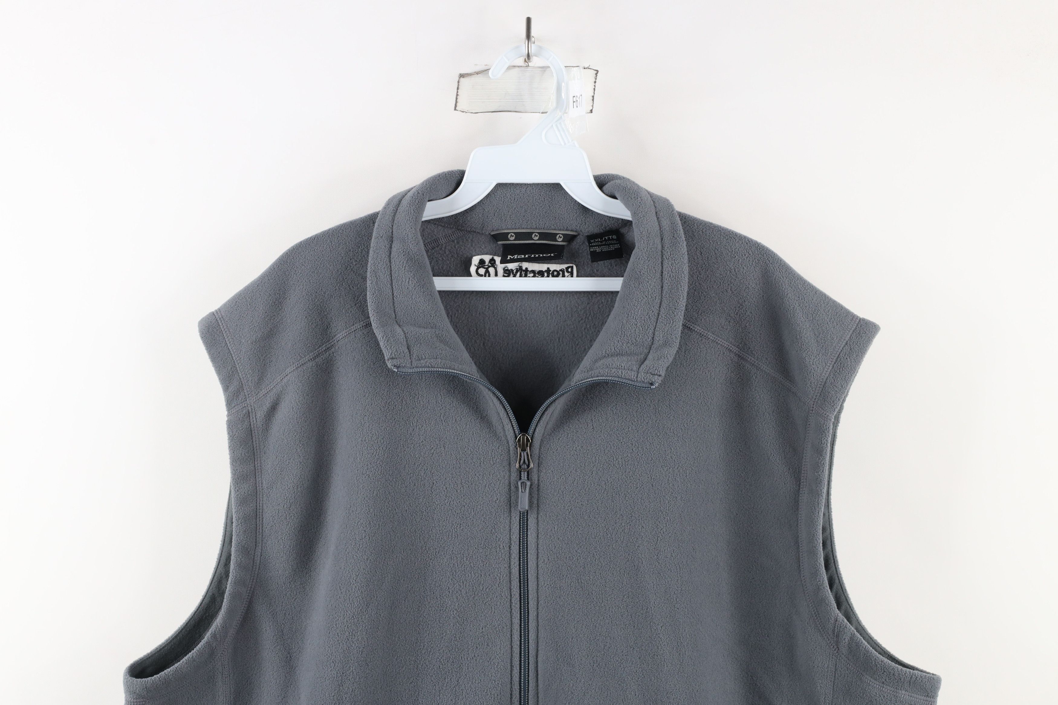 Marmot × Vintage Marmot Out Full Zip Fleece Vest Jacket Gray Polyester Size US XXL / EU 58 / 5 - 2 Thumbnail
