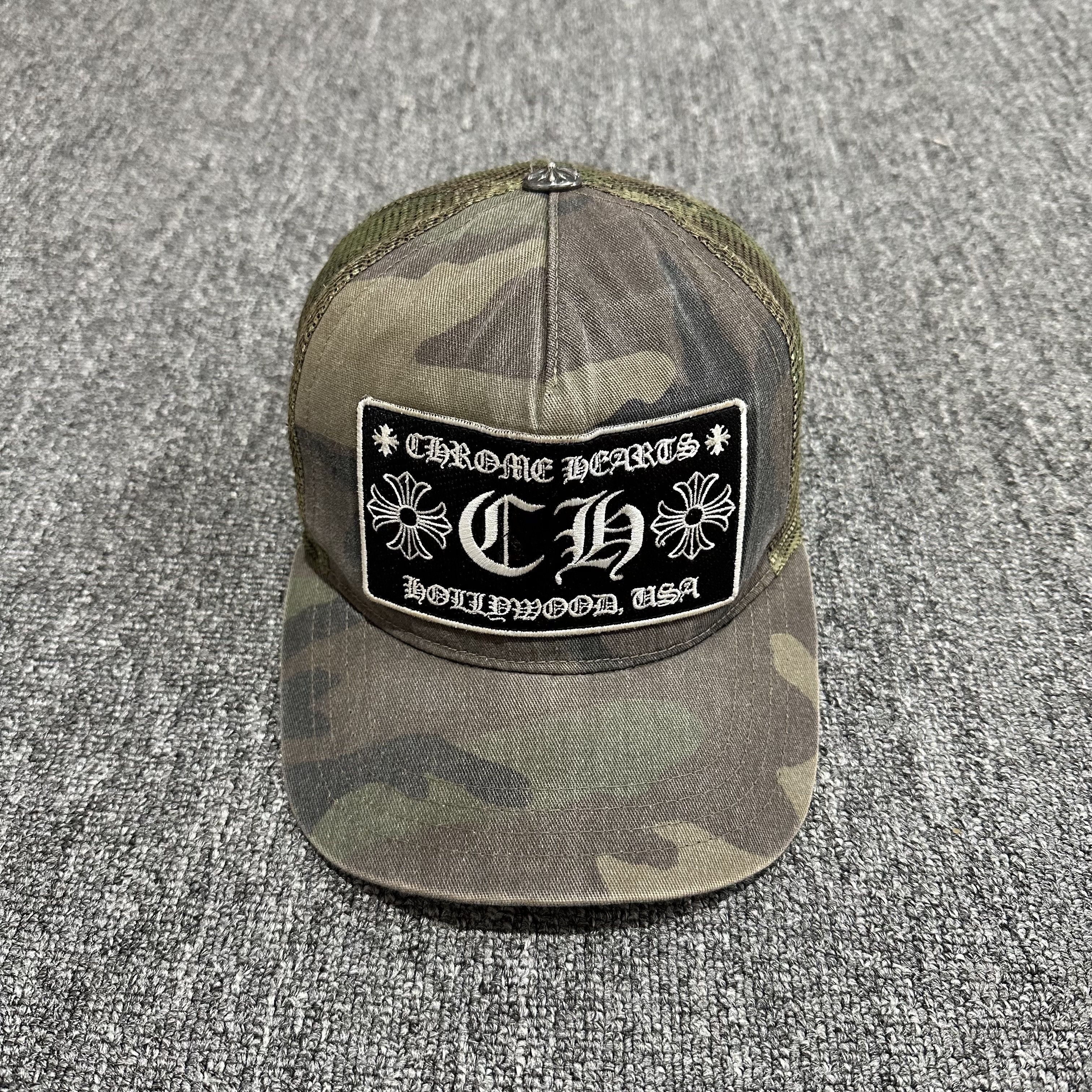 Pre-owned Chrome Hearts X Vintage Chrome Hearts Trucker Hats In Camo