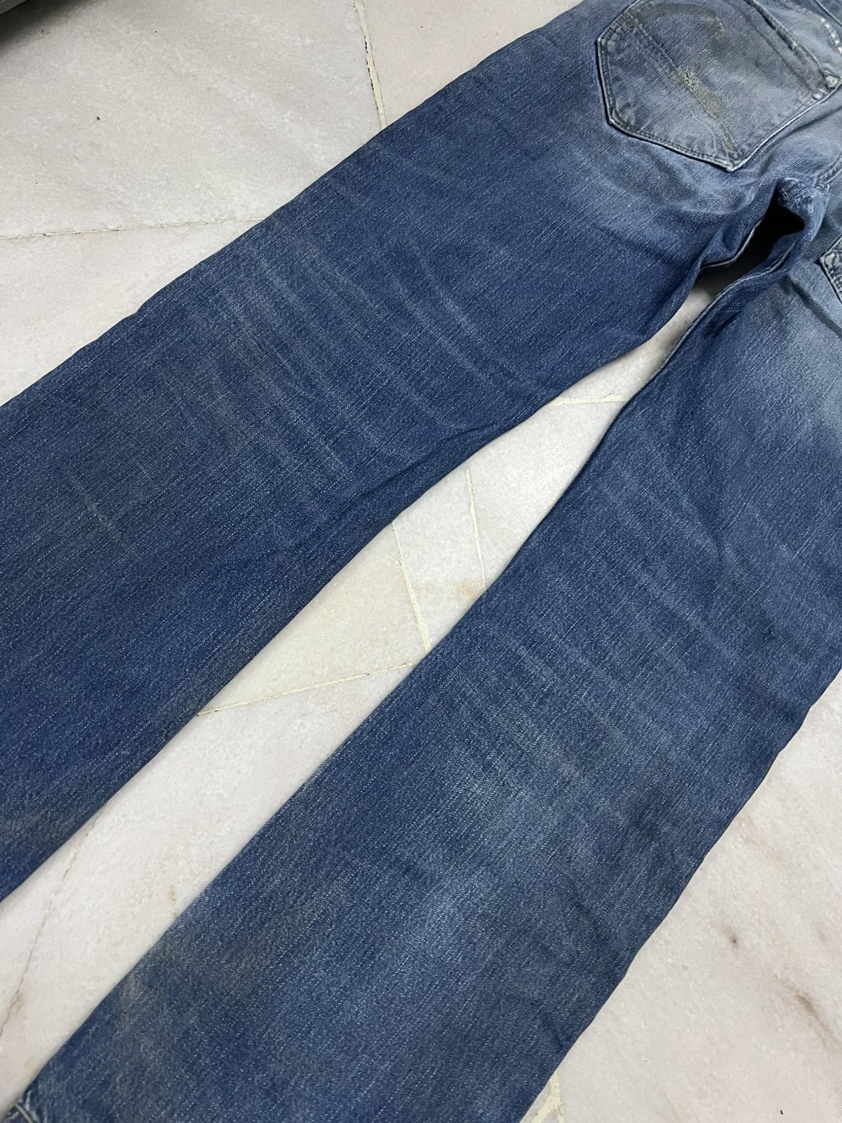 Evisu × Puma 💥90’s💥Vintage Evisu x Puma Distressed Ripped Jean Size US 34 / EU 50 - 12 Thumbnail