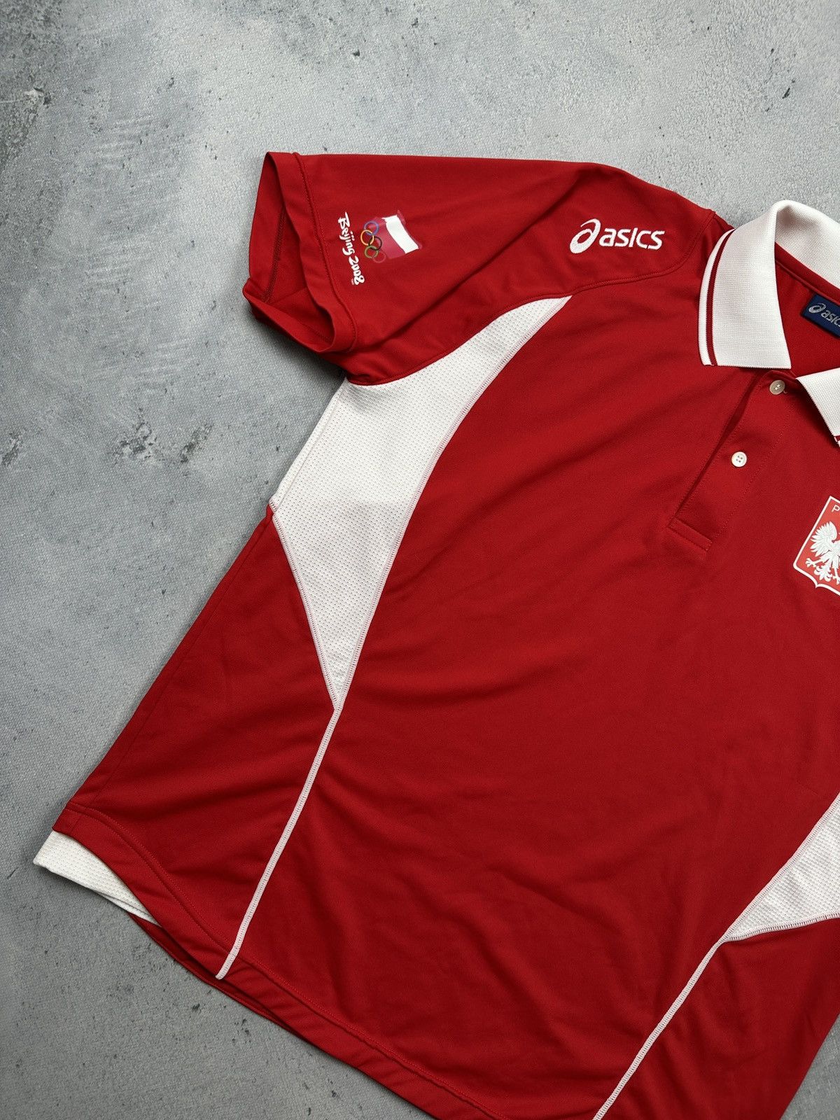 Asics Vintage Asics Poland Olympic Team Beijing 2008 Eagle Crest Size US L / EU 52-54 / 3 - 3 Thumbnail