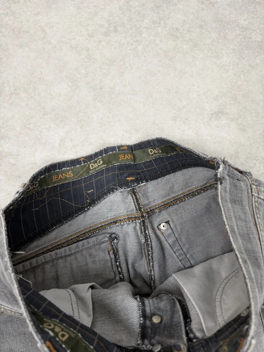 Dolce & Gabbana AW2004 Dolce & Gabbana Asymmetrical Grey Cargo Denim Jeans Size US 32 / EU 48 - 12 Thumbnail