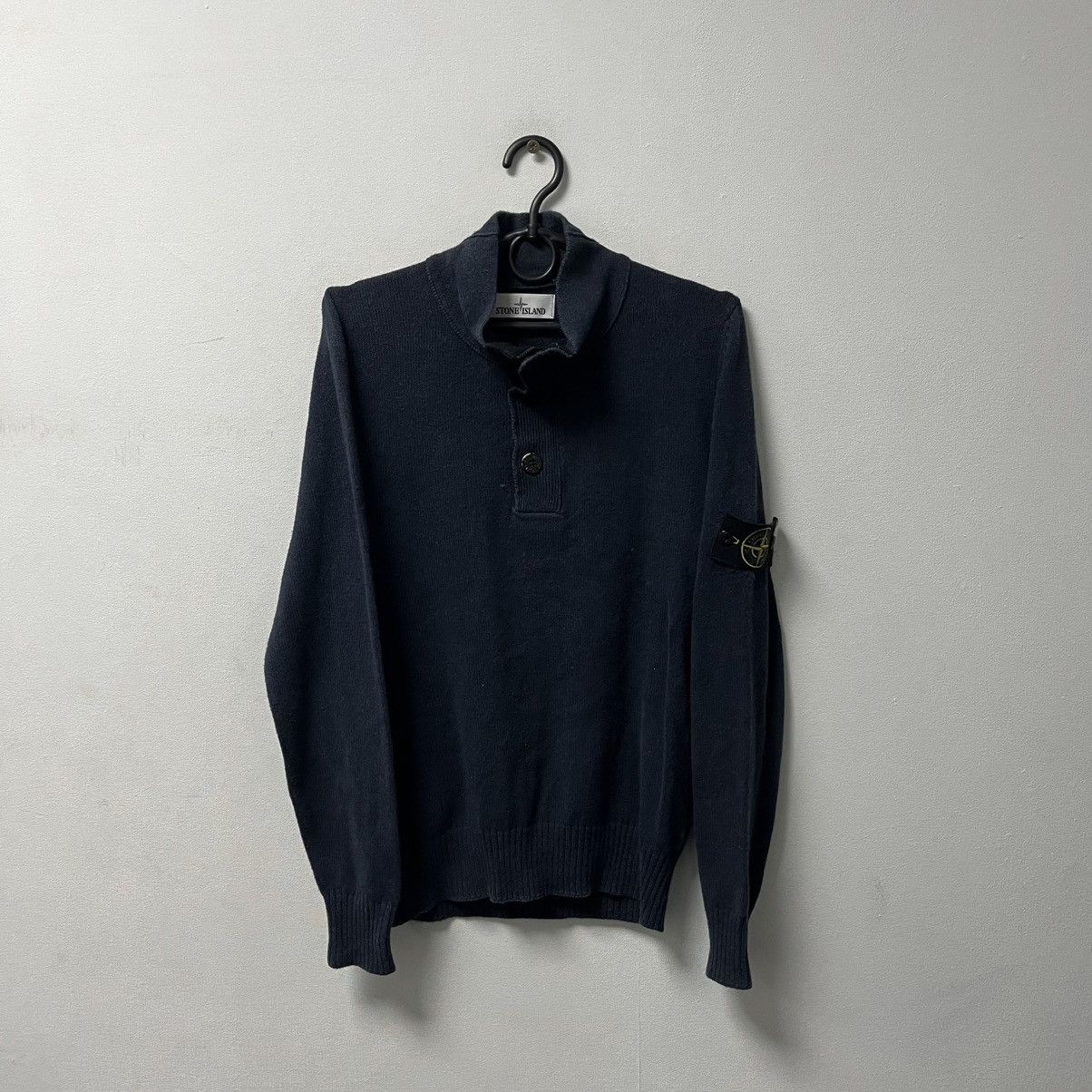 Stone Island Vintage Stone Island 1/4 Zip Up Half Zip Sweater Size US S / EU 44-46 / 1 - 1 Thumbnail