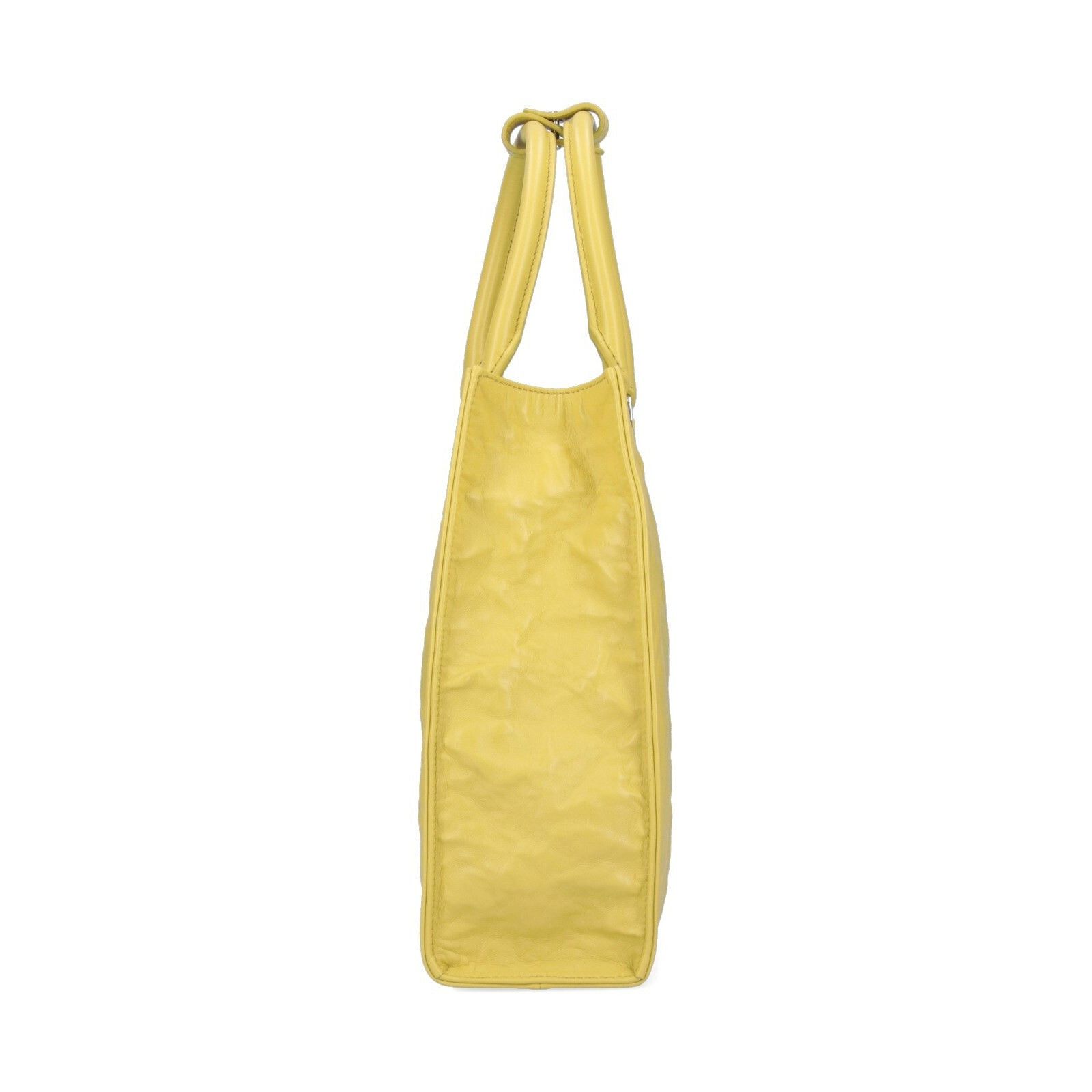 Prada PRADA Yellow Leather Tote Bag New Size ONE SIZE - 5 Thumbnail