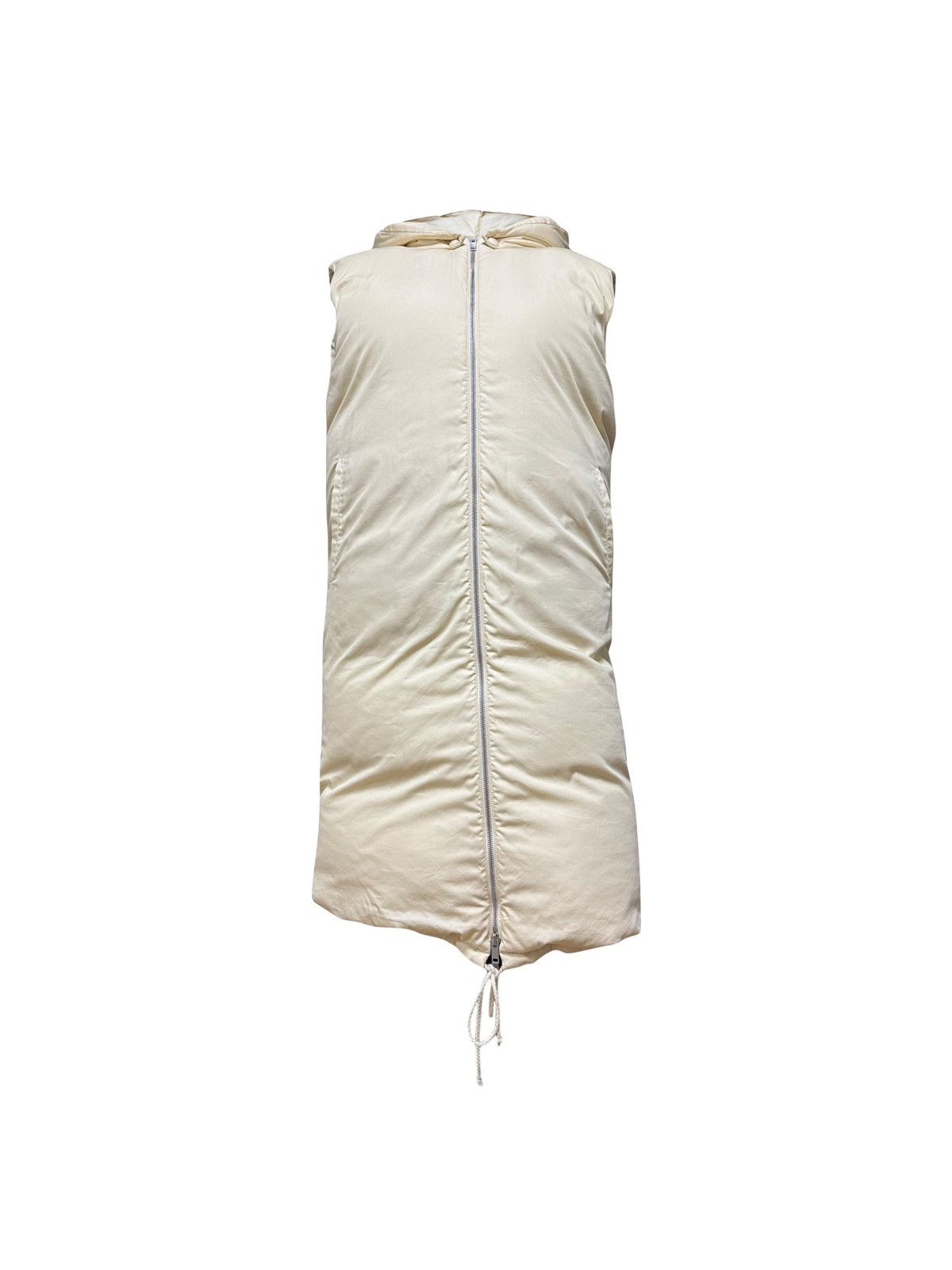 image of Celine Pre Fall 2018 Down Filled Hooded Puffer Vest in Cream, Women's (Size XS)