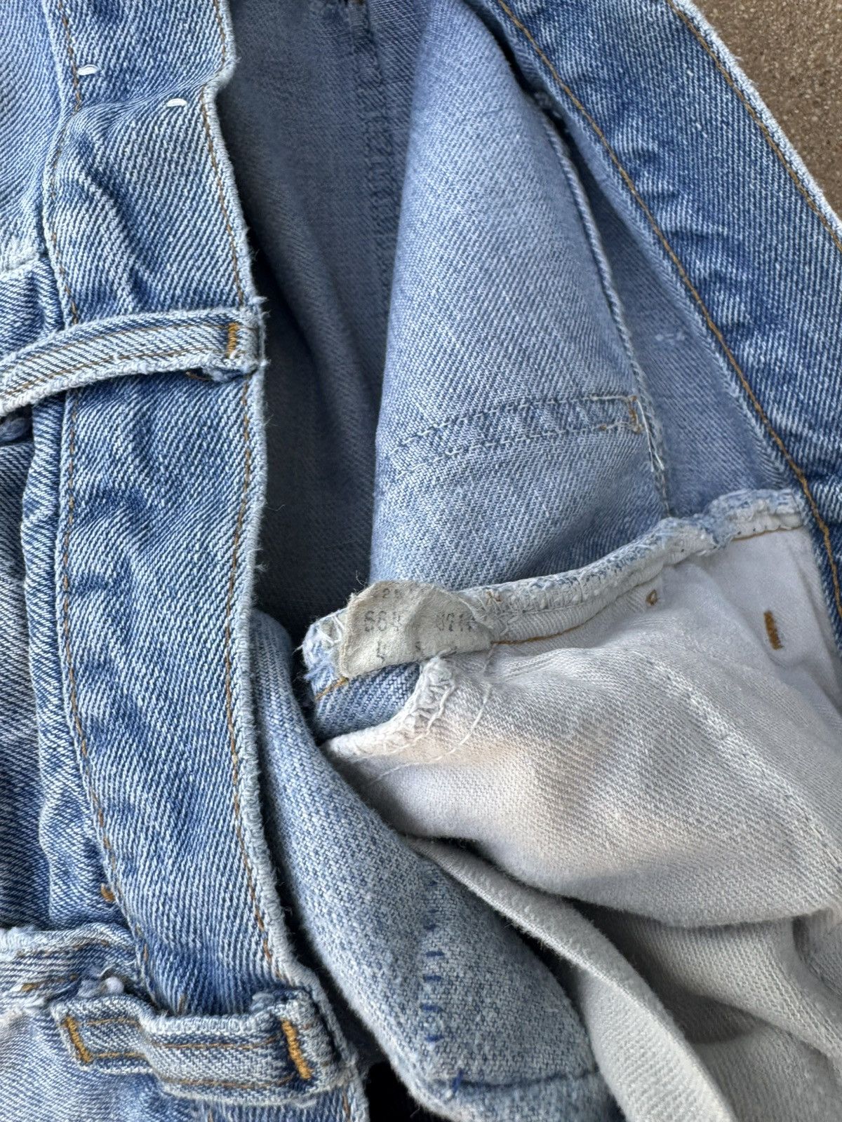 Levi's × Vintage Vtg 70’s Levi’s 684 Orange Tab Bellbottom Faded Jeans 34x31 Size US 34 / EU 50 - 6 Thumbnail